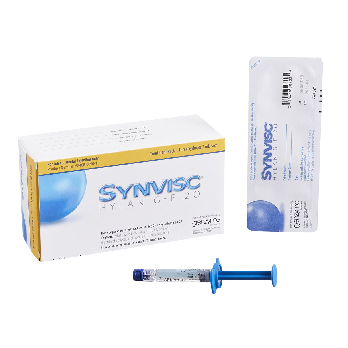 Synvisc® Hylan G-F 20 8 mg / mL Injection 2 mL - BeHope