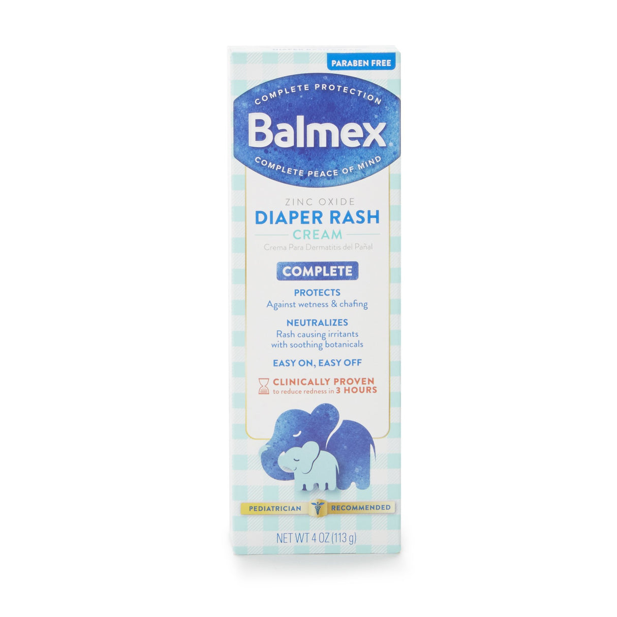 Diaper Rash Treatment Balmex 4 oz. Tube Scented Cream - BeHope