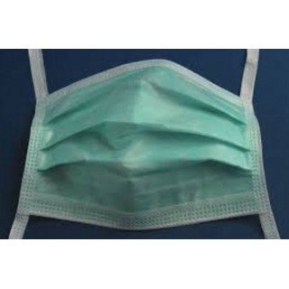 Surgical Mask Cardinal Health™ Anti-fog Adhesive ASTM Level 1 Tie Closure One Size Fits Most - BeHope