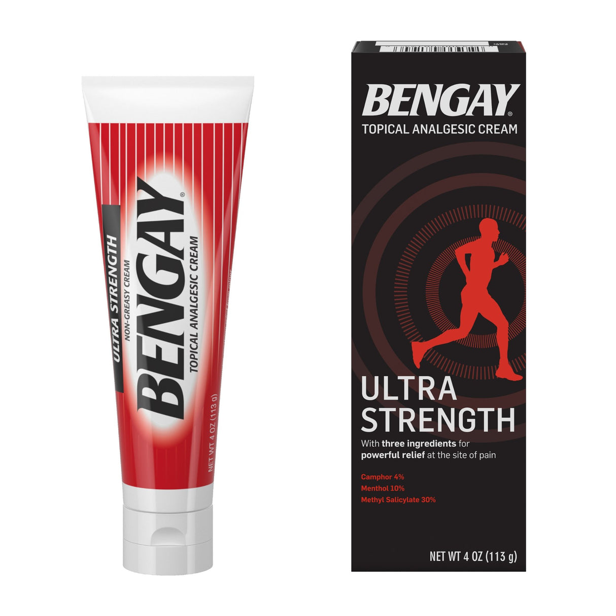 Topical Pain Relief Bengay® Ultra Strength 30% - 10% - 4% Strength Camphor / Menthol / Methyl Salicylate Cream 4 oz. - BeHope