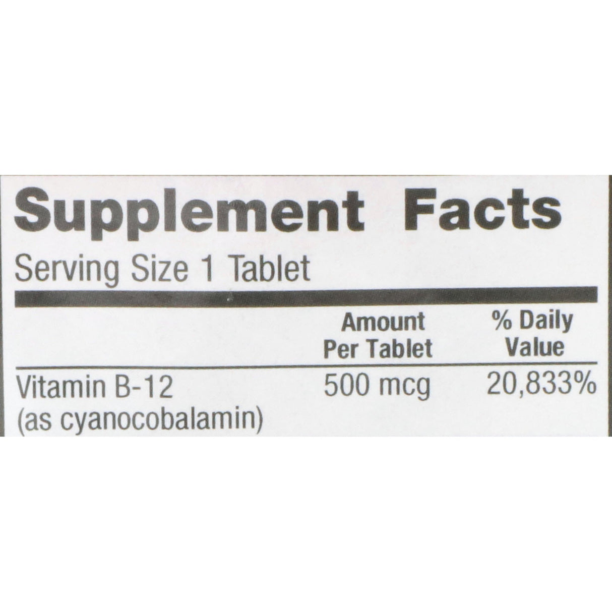 Vitamin Supplement Geri-Care® Vitamin B12 500 mcg Strength Tablet 100 per Bottle - BeHope