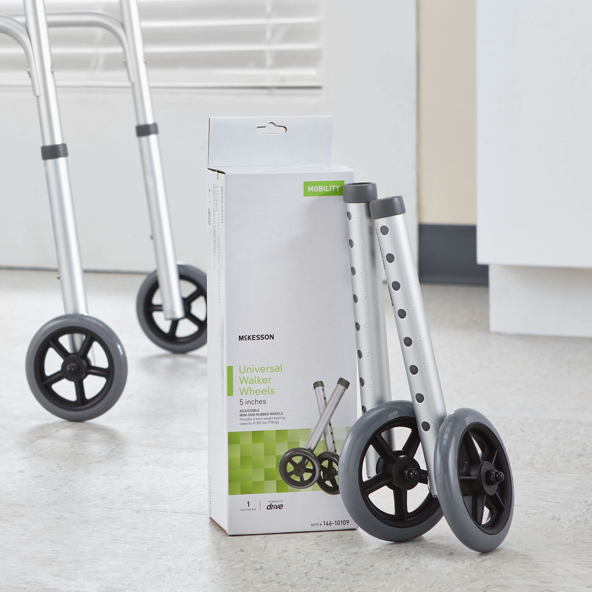 McKesson Walker Wheel For 1-inch Frame Diameter Walkers - BeHope