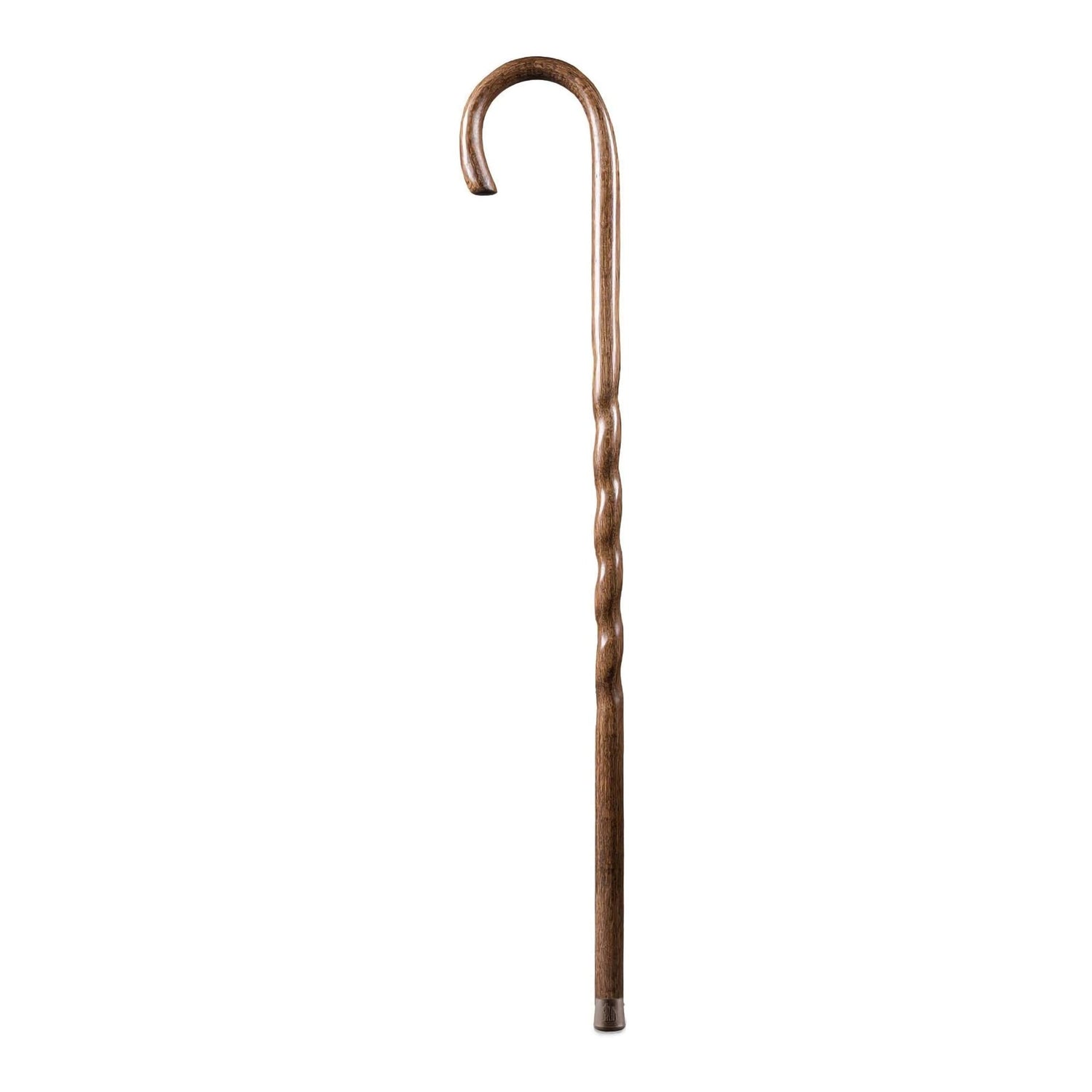 Round Handle Cane Brazos™ Twisted Wood 37 Inch Height Brown Oak - BeHope