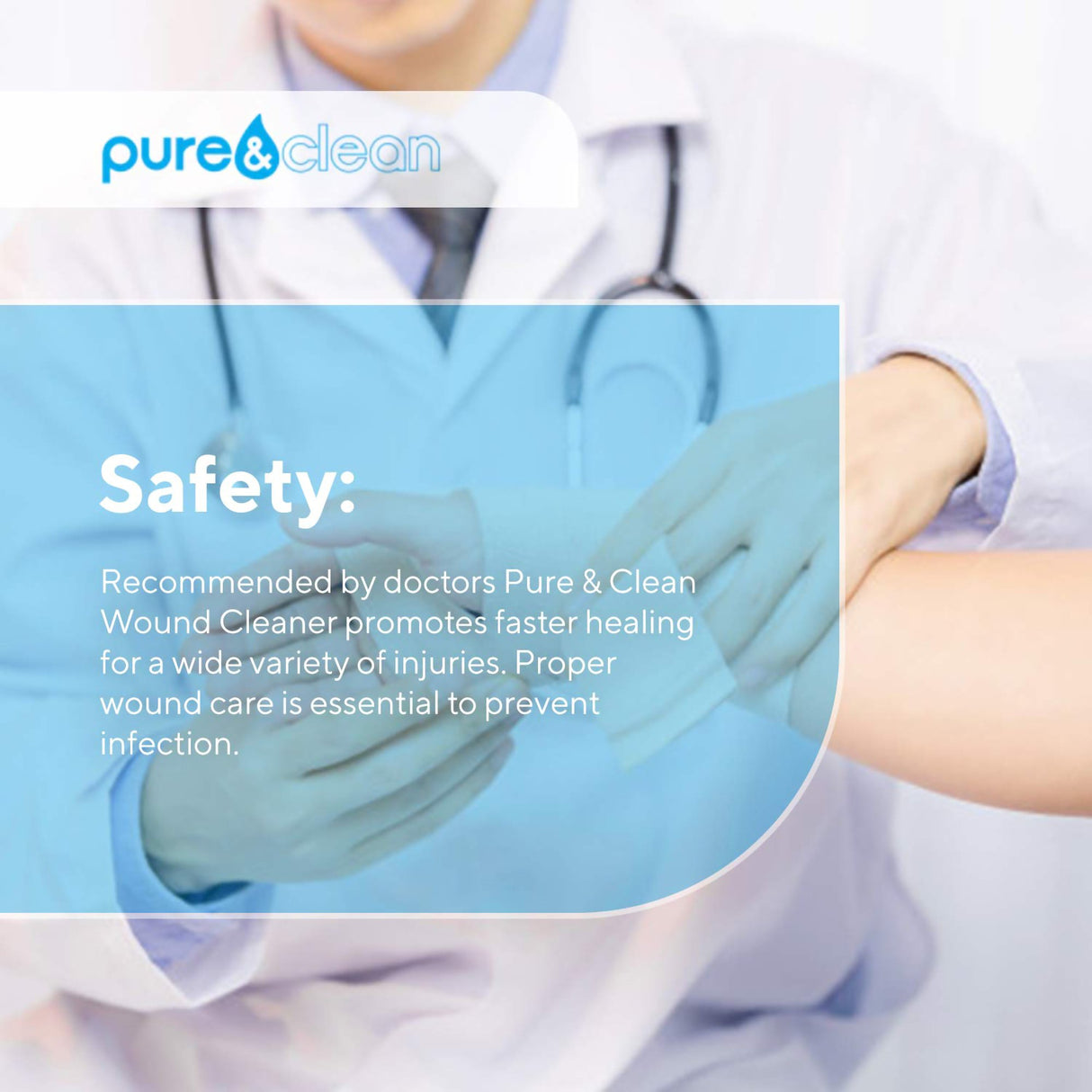 Wound Cleanser Pure&Clean® 8 oz. Spray Bottle NonSterile Antimicrobial - BeHope