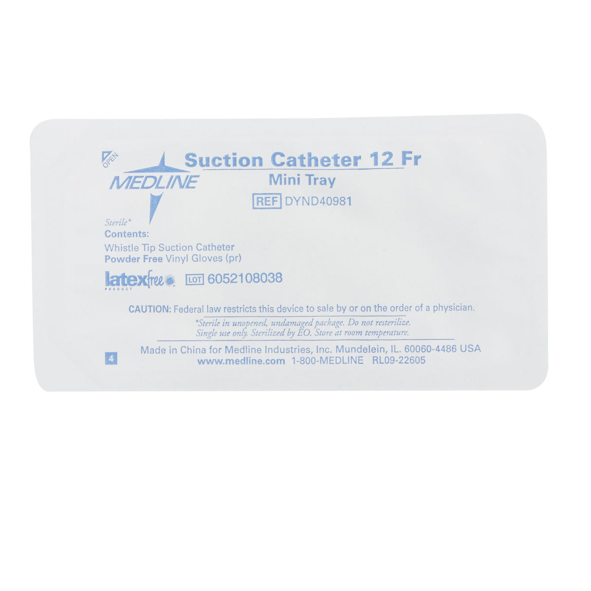 Suction Catheter Kit Medline 12 Fr. Whistle Tip - BeHope