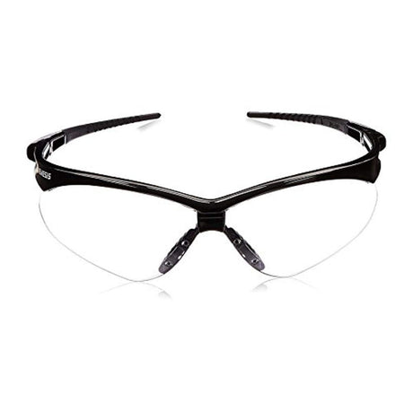 Safety Glasses Jackson Safety® Nemesis Wraparound Clear Tint Polycarbonate Lens Black Frame Over Ear One Size Fits Most - BeHope