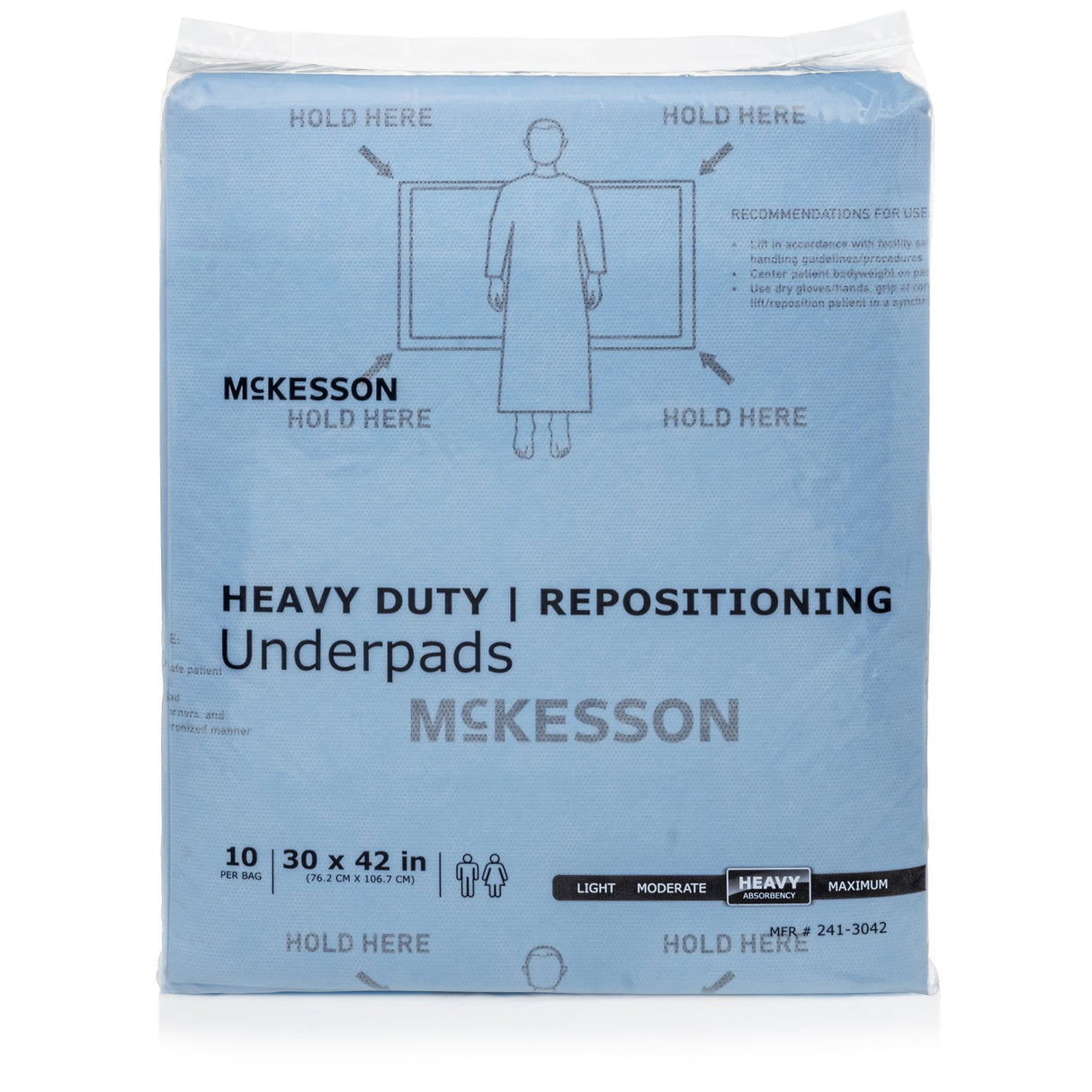 Disposable Underpad McKesson 30 X 42 Inch Super Absorbent Polymer Heavy Absorbency - BeHope