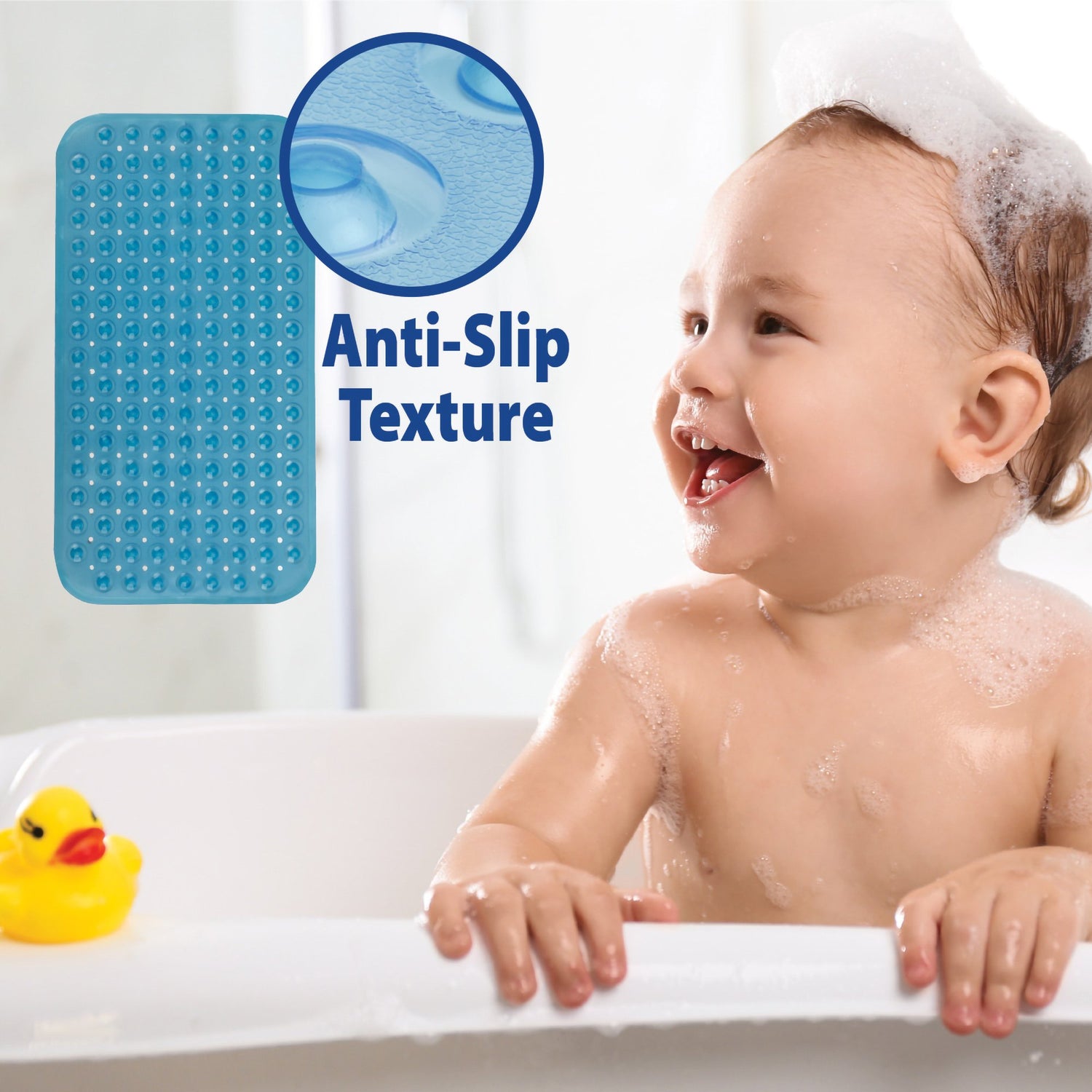 Non-Slip Bath Mat Theracare™ Vinyl 15 X 27 Inch - BeHope