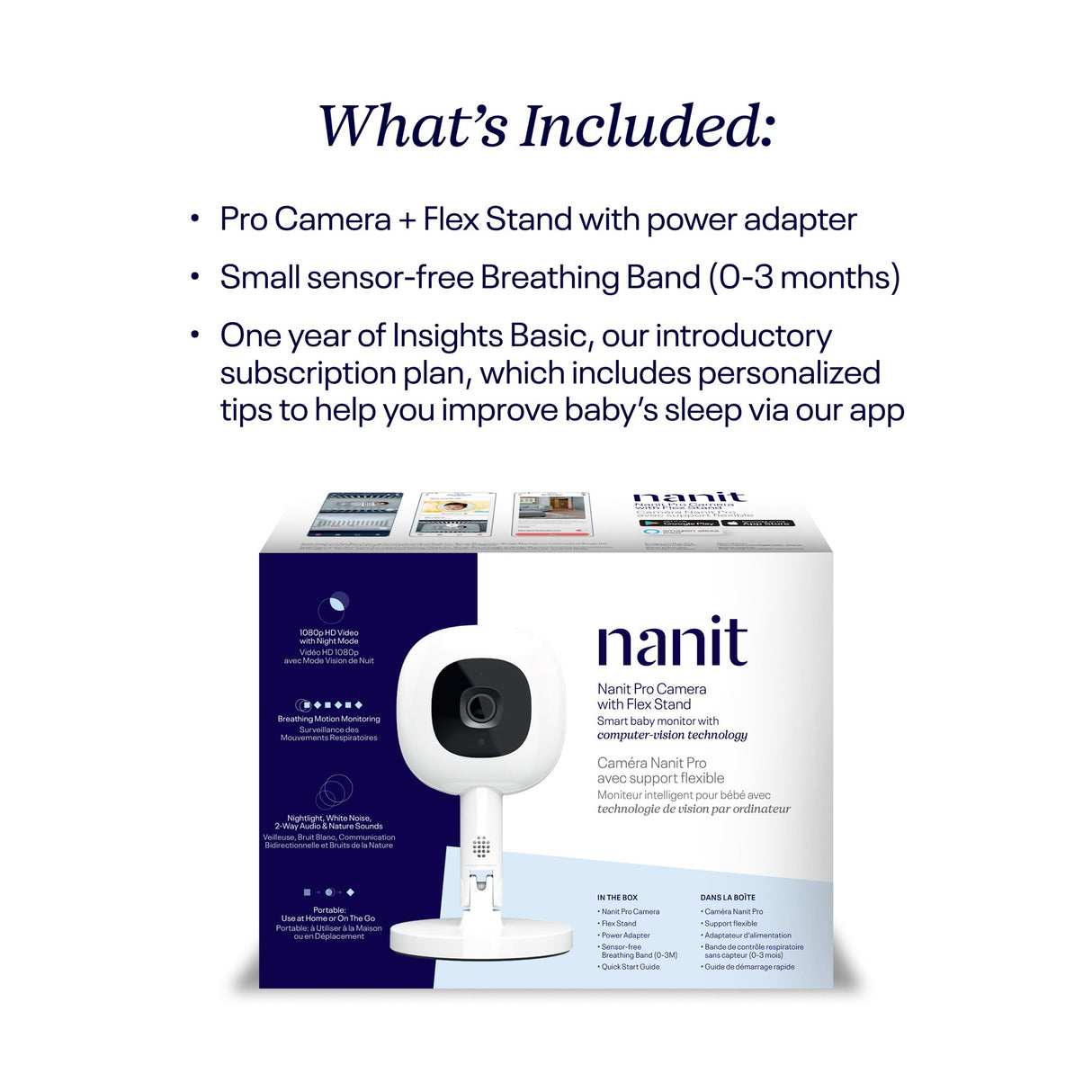 Baby Monitor with Flex Stand Nanit Pro Smart - BeHope