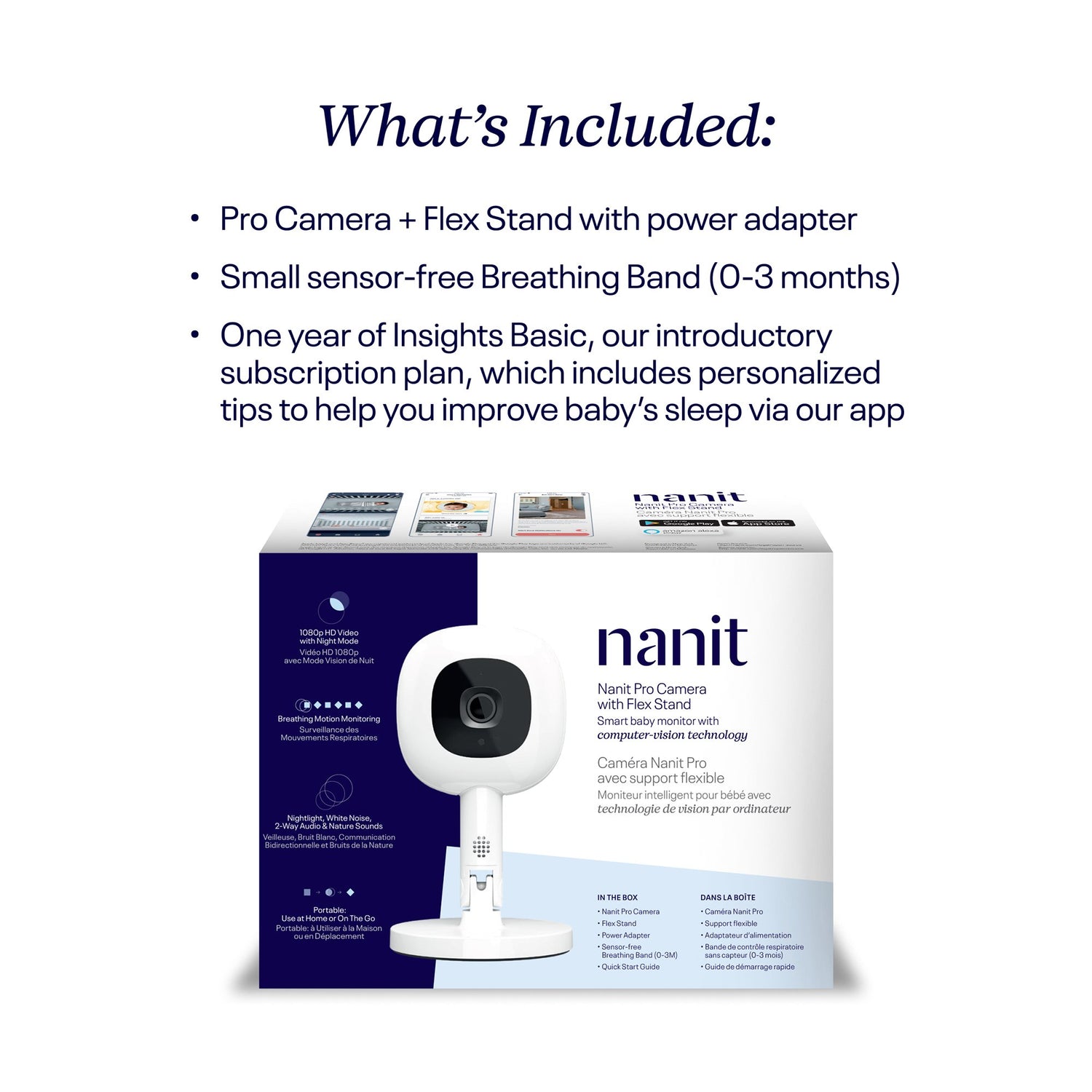 Baby Monitor with Flex Stand Nanit Pro Smart - BeHope