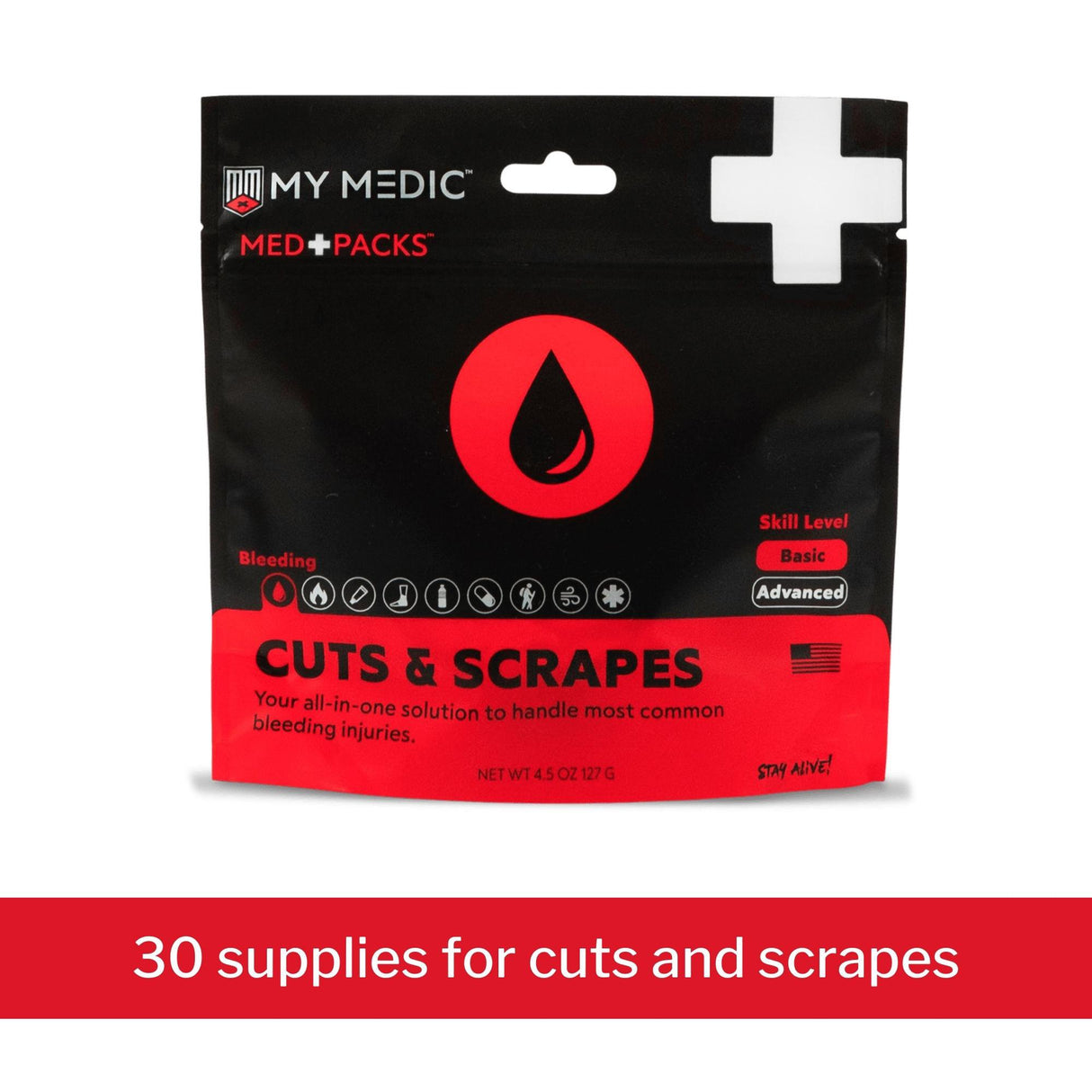 First Aid Kit My Medic™ MED PACKS Cuts and Scrapes Pouch - BeHope