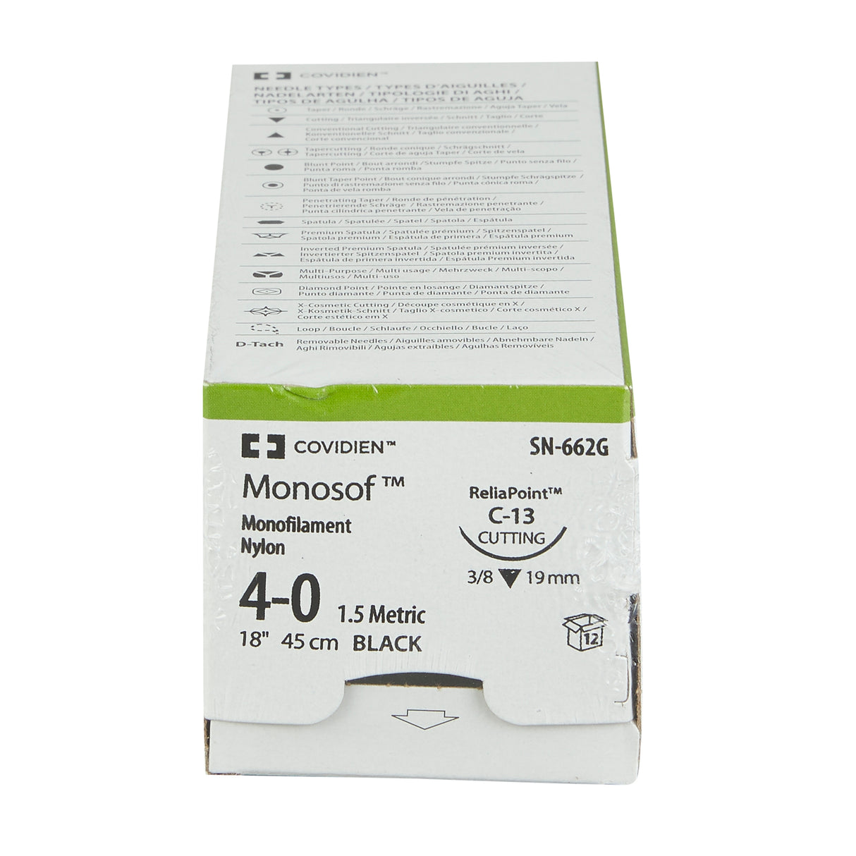 Nonabsorbable Suture With Needle Monosof™ Nylon Reverse Cutting Monofilament - BeHope