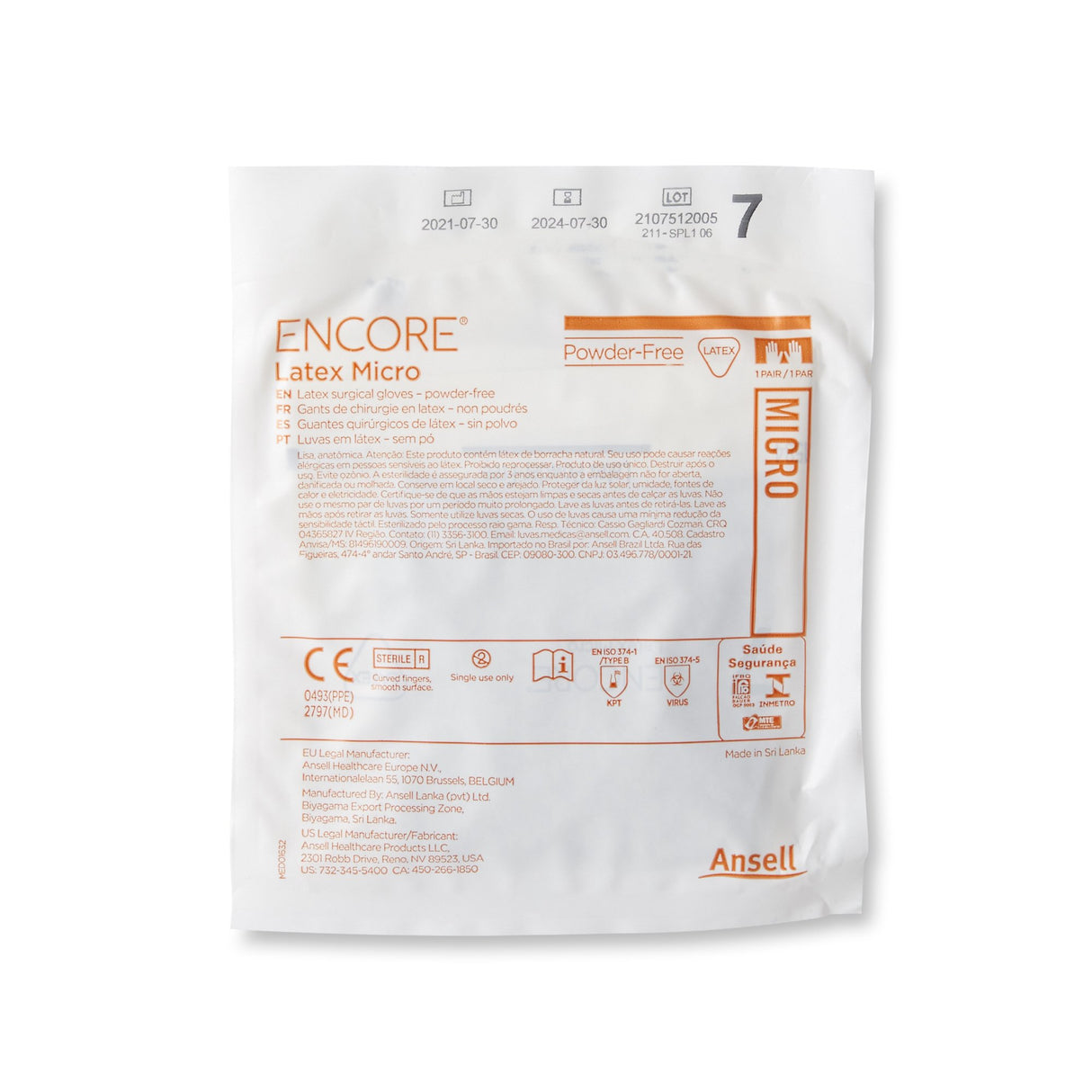 Surgical Glove Encore® Latex Micro-textured Double Gloving Chemo Tested - BeHope