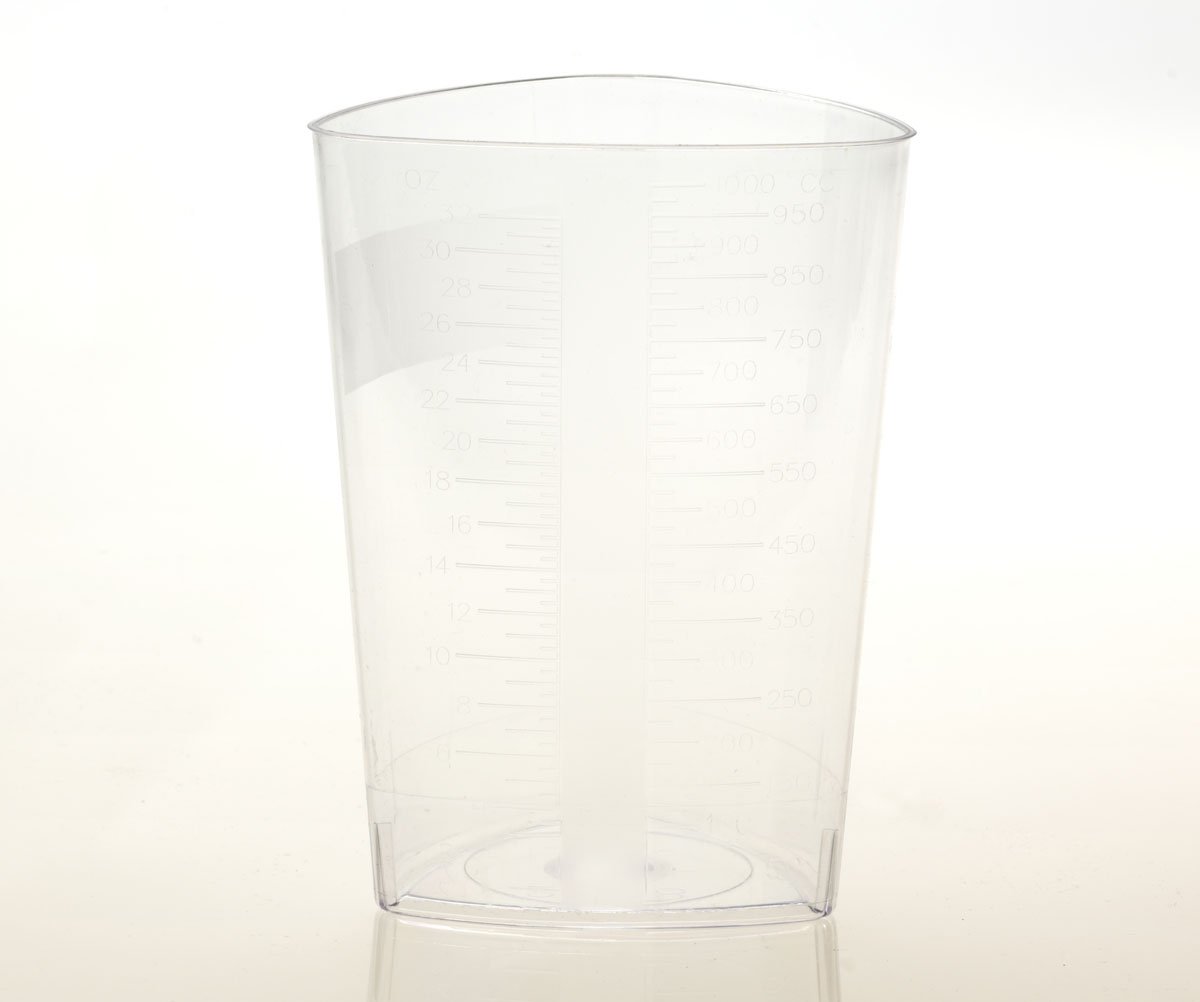 Graduated Container Rigid Plastic 1,000 mL (32 oz.) - BeHope