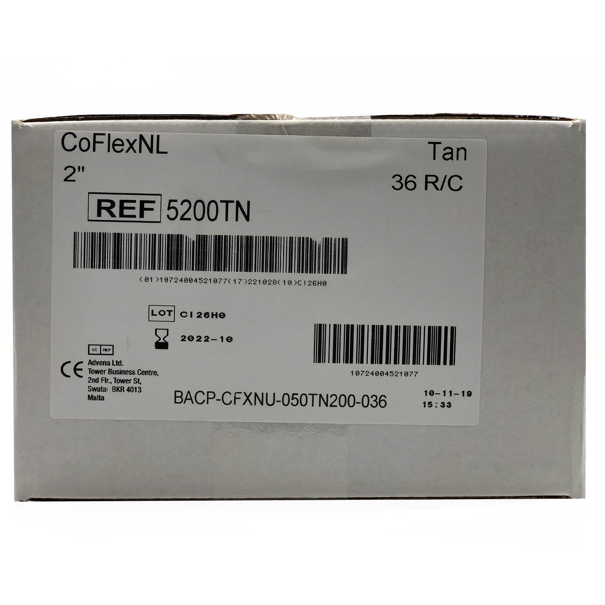 Cohesive Bandage CoFlex® NL 2 Inch X 5 Yard Self-Adherent Closure Tan NonSterile 12 lbs. Tensile Strength - BeHope