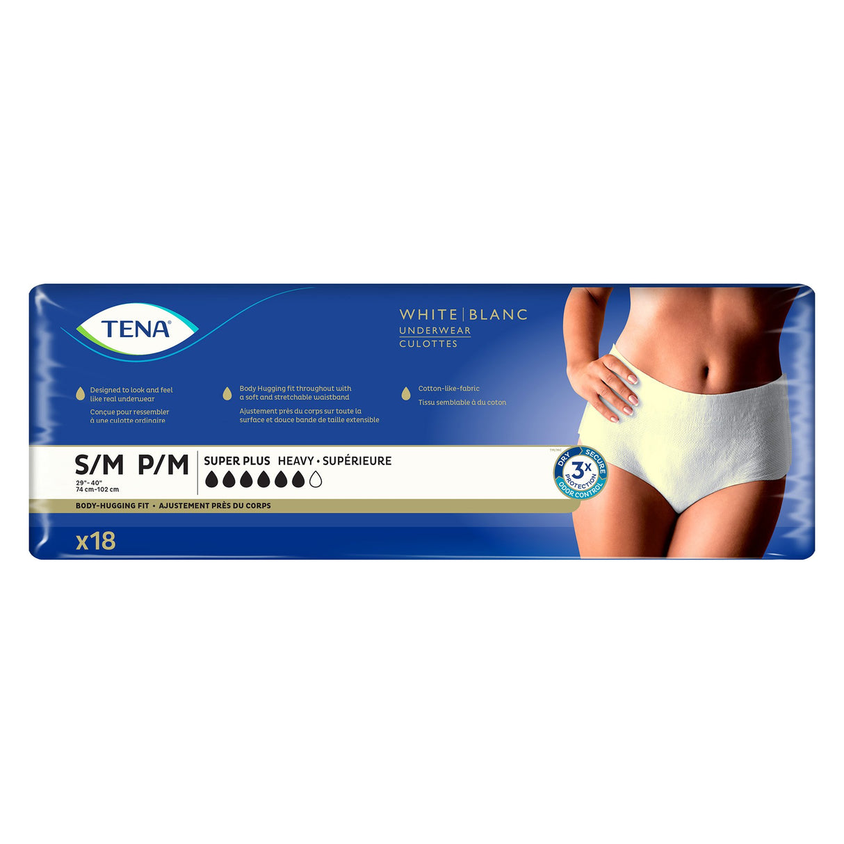 Female Adult Absorbent Underwear TENA® Women™ Super Plus Pull On with Tear Away Seams Small / Medium Disposable Heavy Absorbency - BeHope