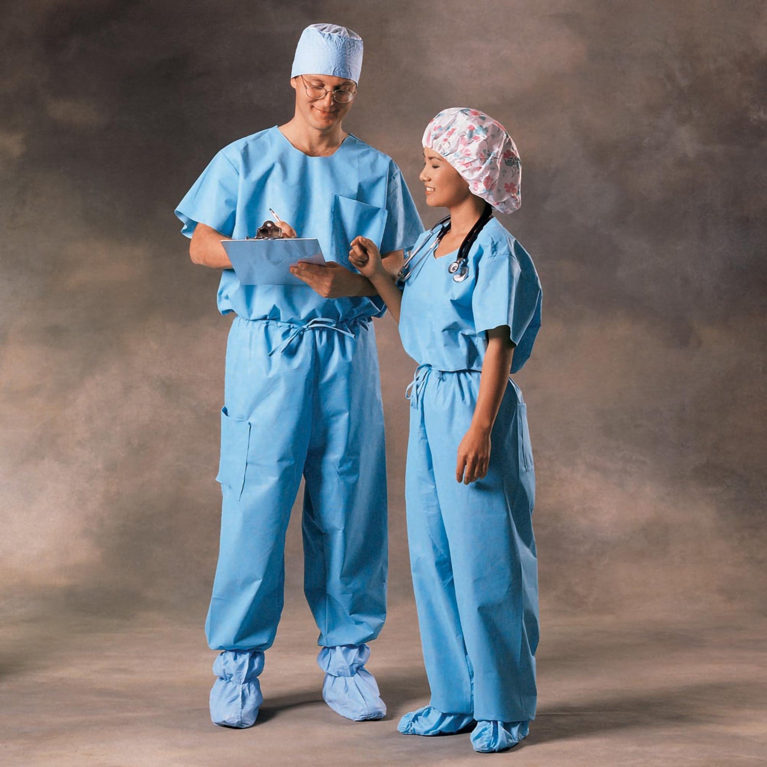 Scrub Shirt Large Blue 1 Pocket Short Sleeve Unisex - BeHope