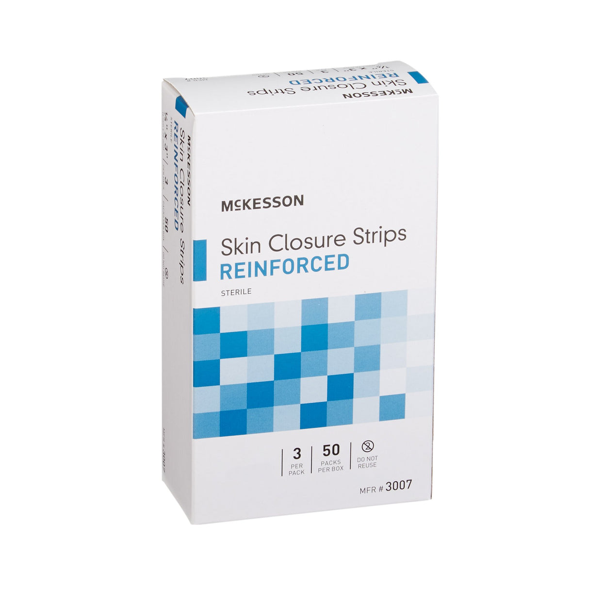 Skin Closure Strip McKesson 1/4 X 3 Inch Nonwoven Material Reinforced Strip White - BeHope