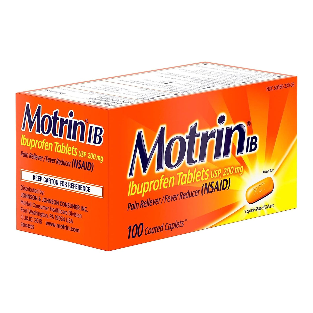 Pain Relief Motrin® IB 200 mg Strength Ibuprofen Capsule - BeHope