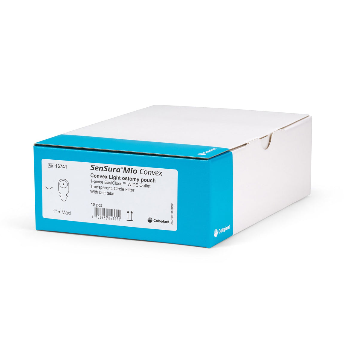 Ostomy Pouch SenSura® Mio Convex One-Piece System 11 Inch Length, Maxi Convex Light, Pre-Cut 1 Inch Stoma Drainable - BeHope