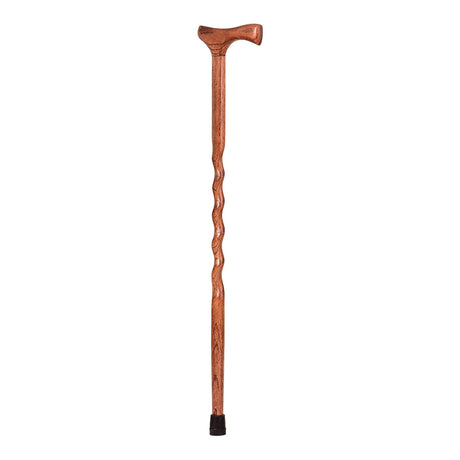 T-Handle Cane Brazos™ Twisted Wood 34 Inch Height American Hardwood - BeHope