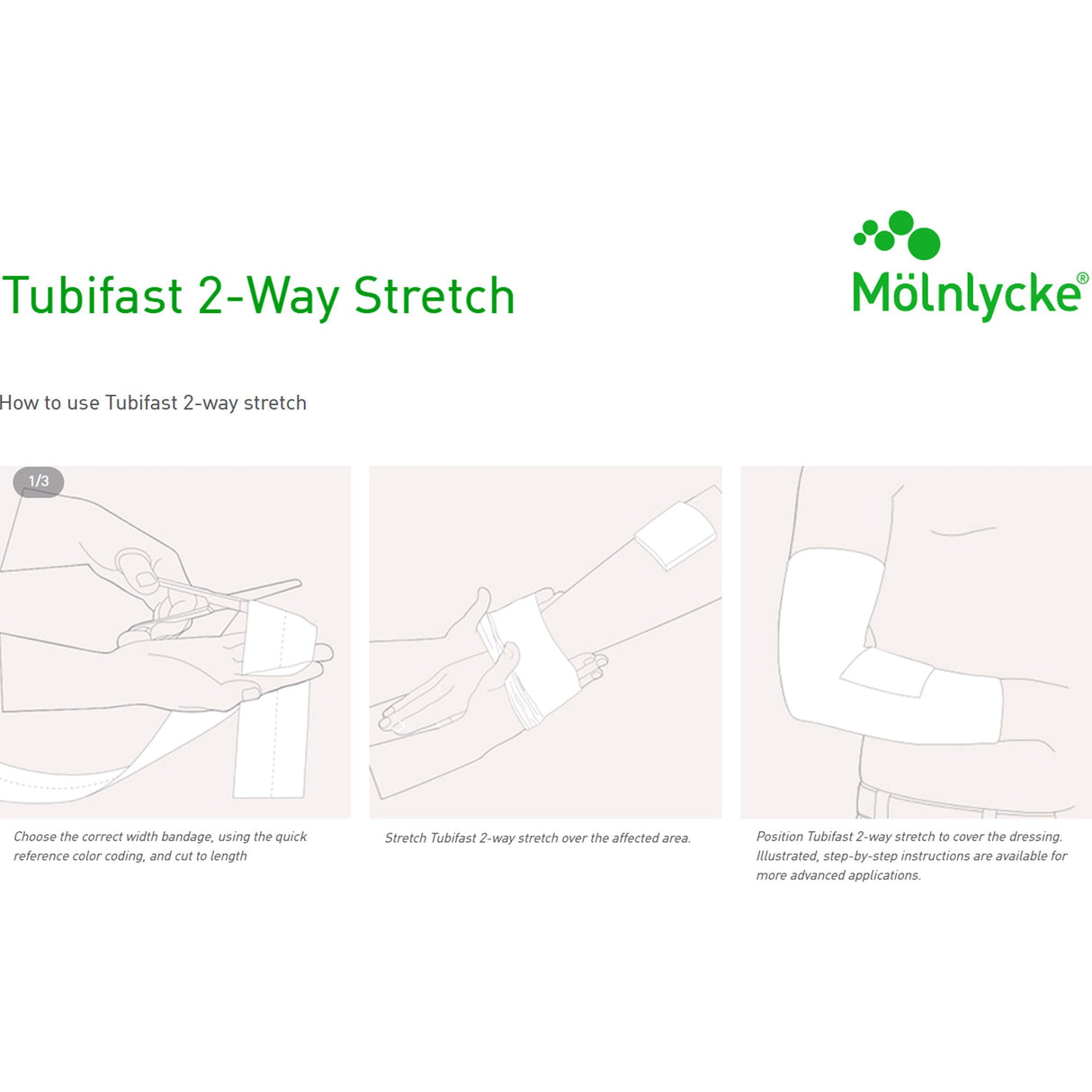 Tubular Retainer Dressing Tubifast® 2 Way Stretch™ Viscose / Polyamide / Elastane 2 Inch X 11 Yard Small / Medium Green Small / Medium Limb NonSterile - BeHope