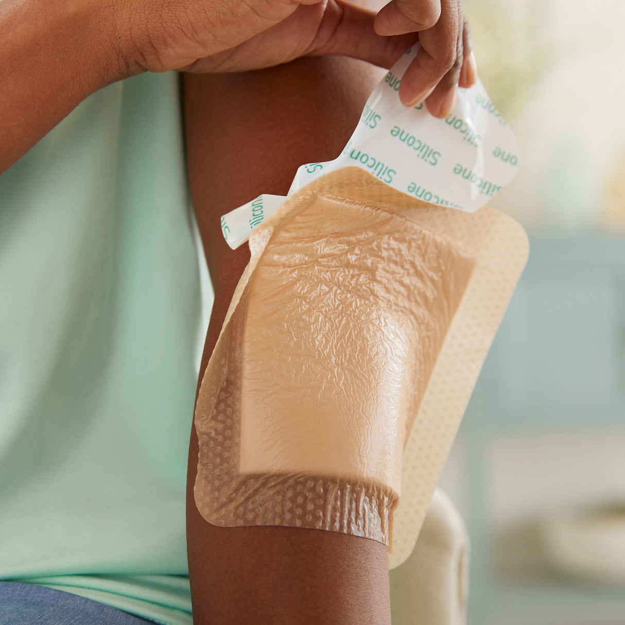 Foam Dressing McKesson 6 X 6 Inch With Border Film Backing Silicone Gel Adhesive Square Sterile - BeHope