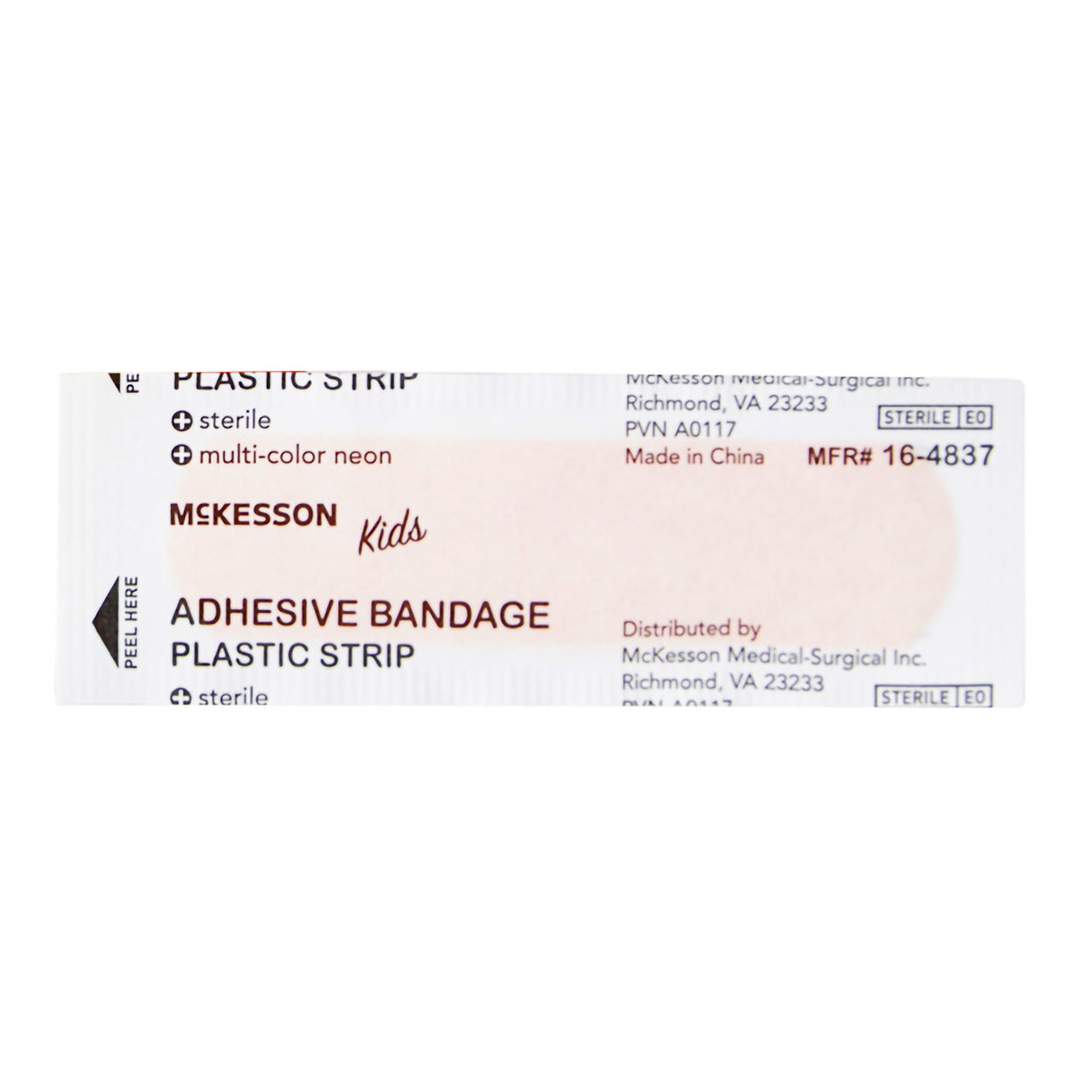 Adhesive Strip McKesson Kids™ Plastic Neon 3/4 X 3 Inch Sterile - BeHope