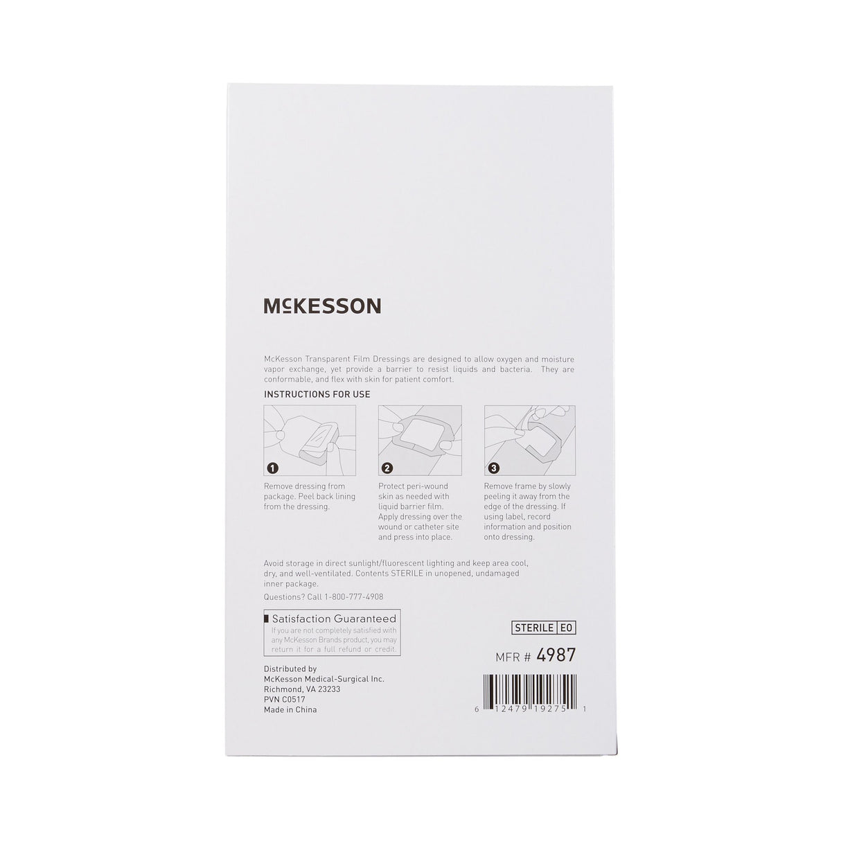 Transparent Film Dressing McKesson 6 X 8 Inch Frame Style Delivery Octagon Sterile - BeHope