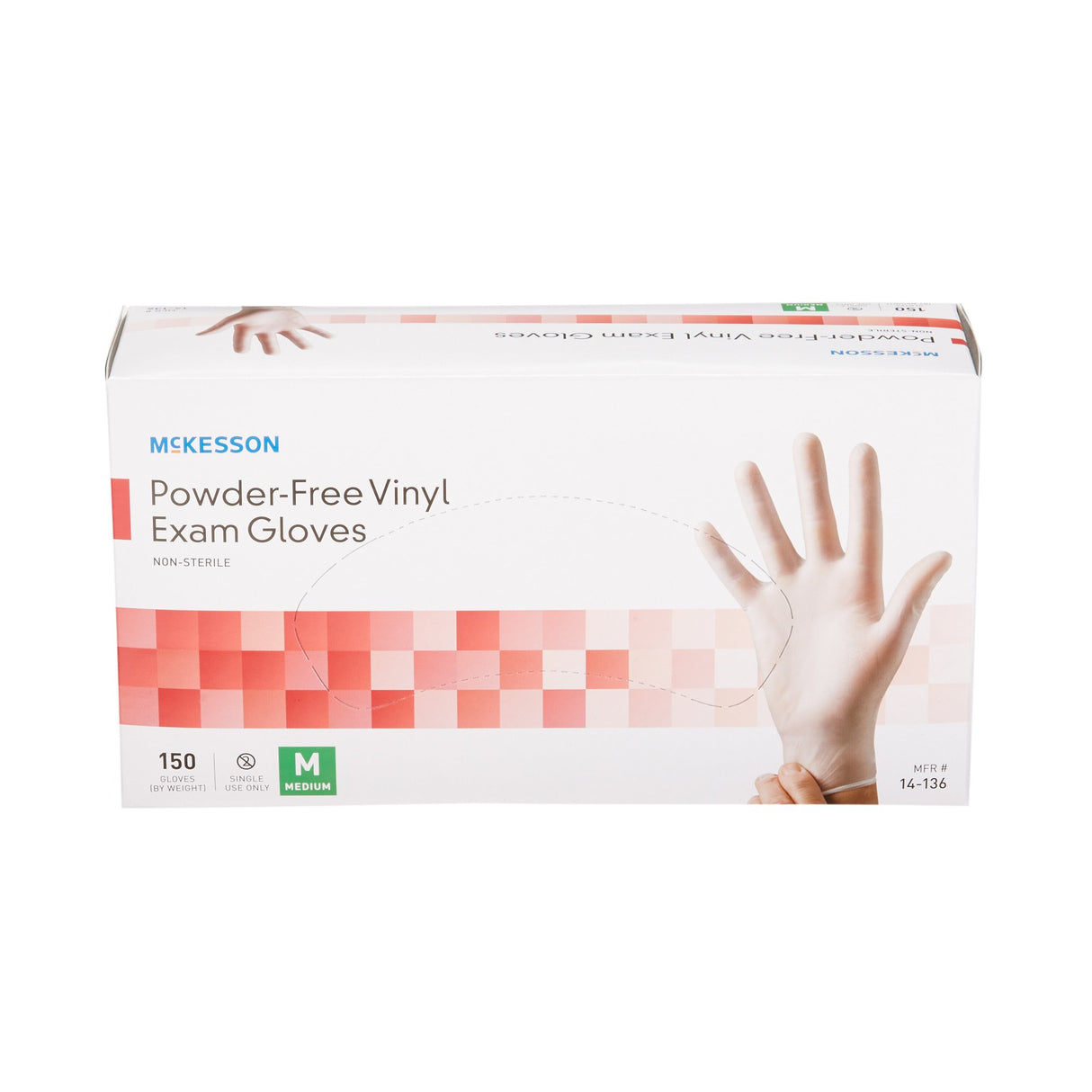 Exam Glove McKesson Medium NonSterile Vinyl Standard Cuff Length Smooth Clear Not Rated - BeHope