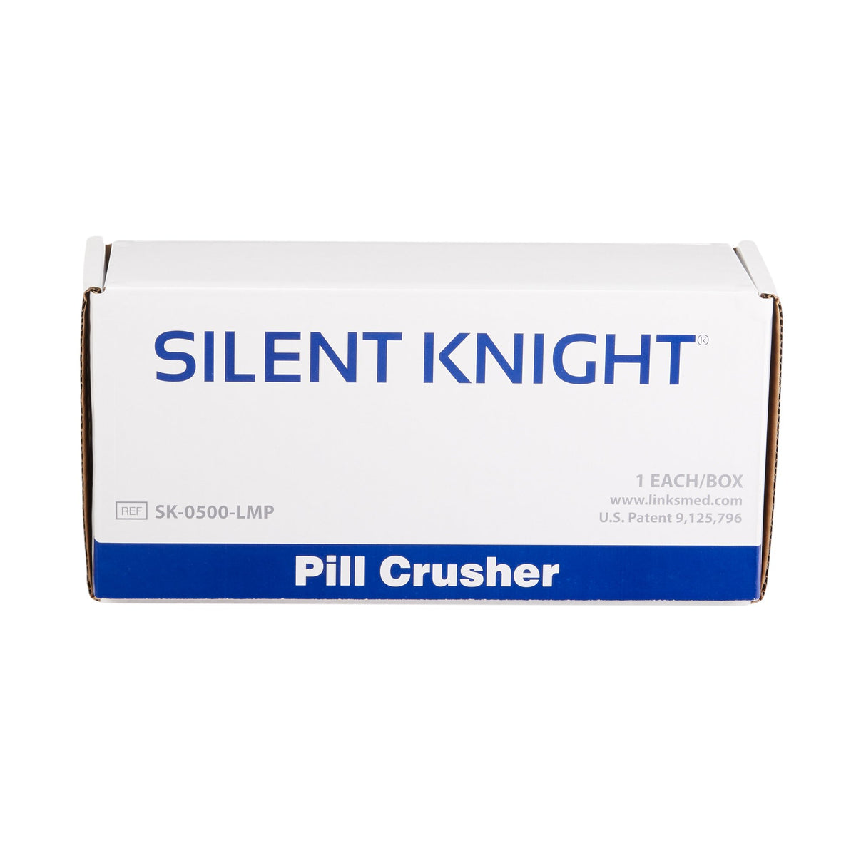 Pill Crusher Silent Knight® Hand Operated Blue / White - BeHope