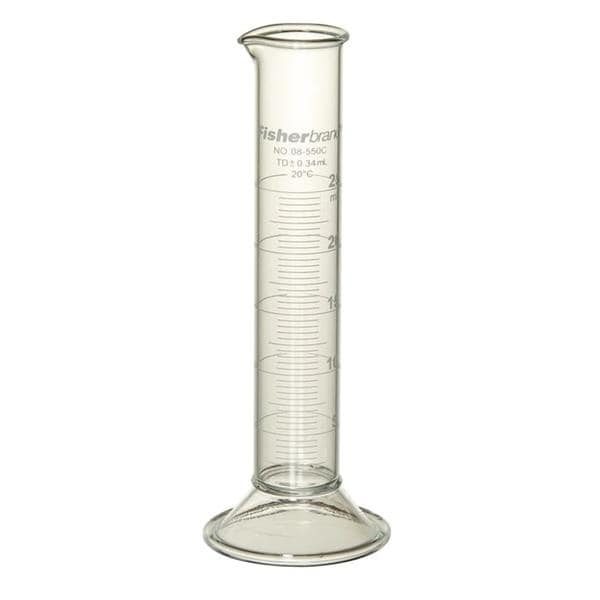 Graduated Cylinder Fisherbrand™ Class B Borosilicate Glass 25 Ml - Behope
