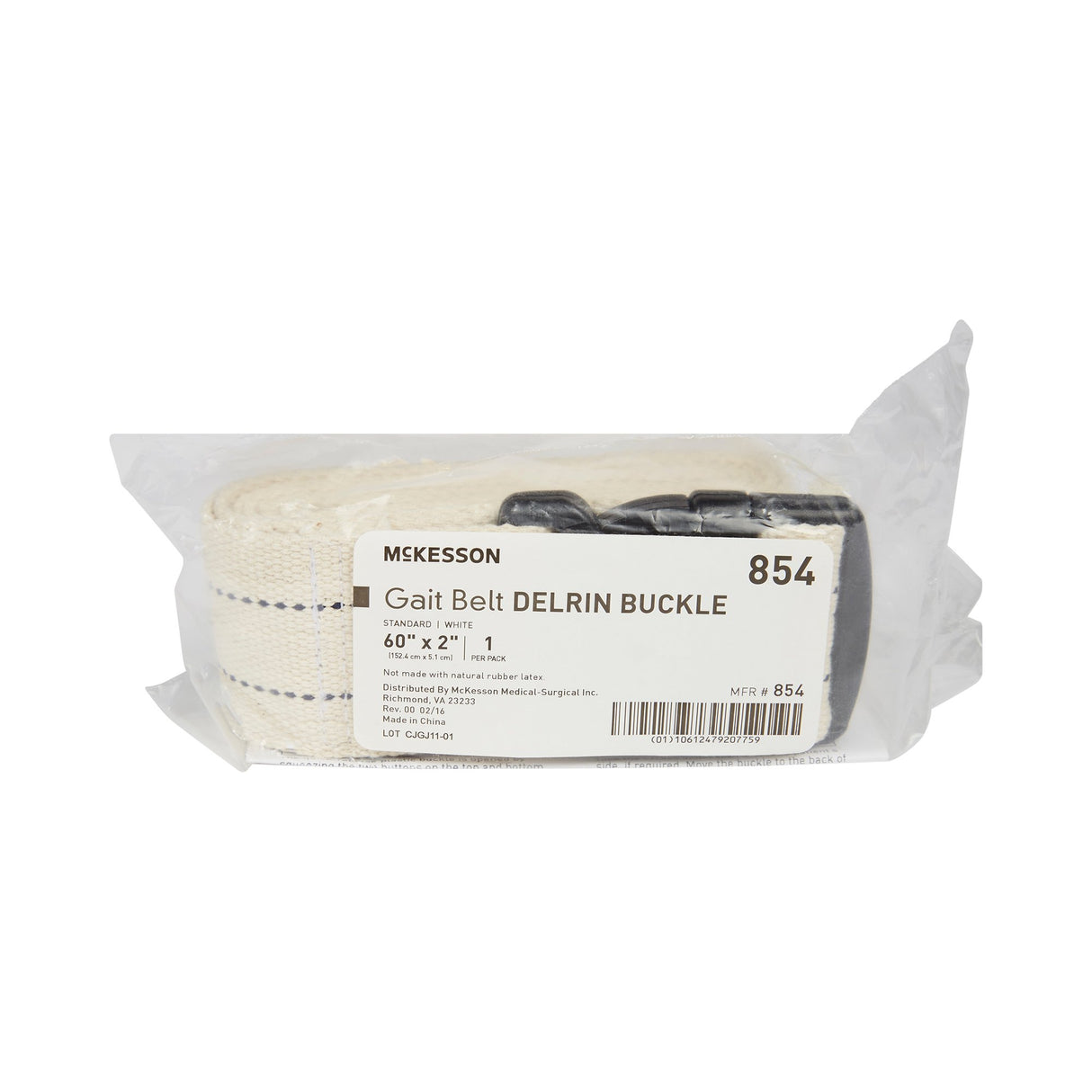 Gait Belt McKesson 60 Inch Length White Polyester - BeHope