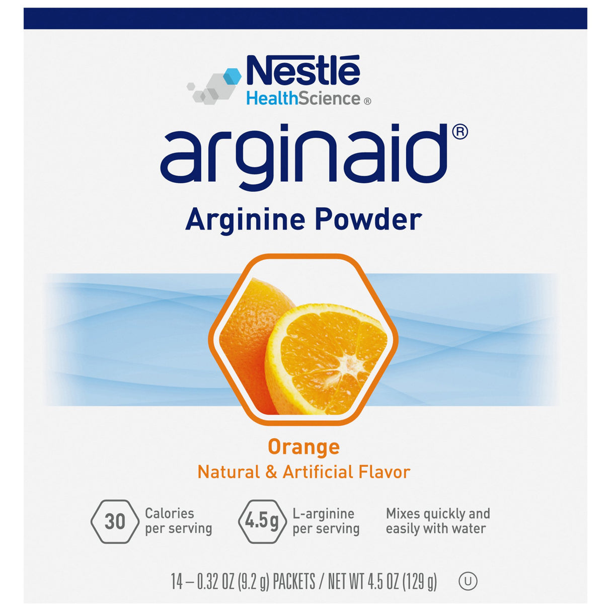 Oral Supplement Arginaid® Orange Flavor Powder 0.32 oz. Individual Packet - BeHope