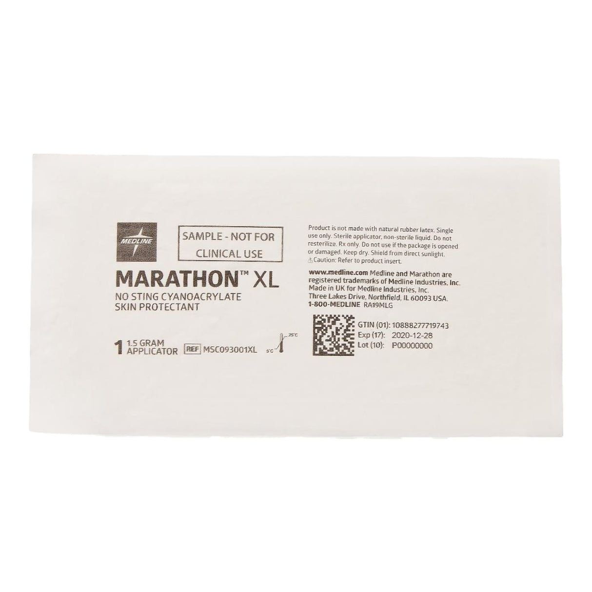 Skin Barrier Applicator Marathon® Cyanoacrylate Individual Packet X-Large Sterile - BeHope
