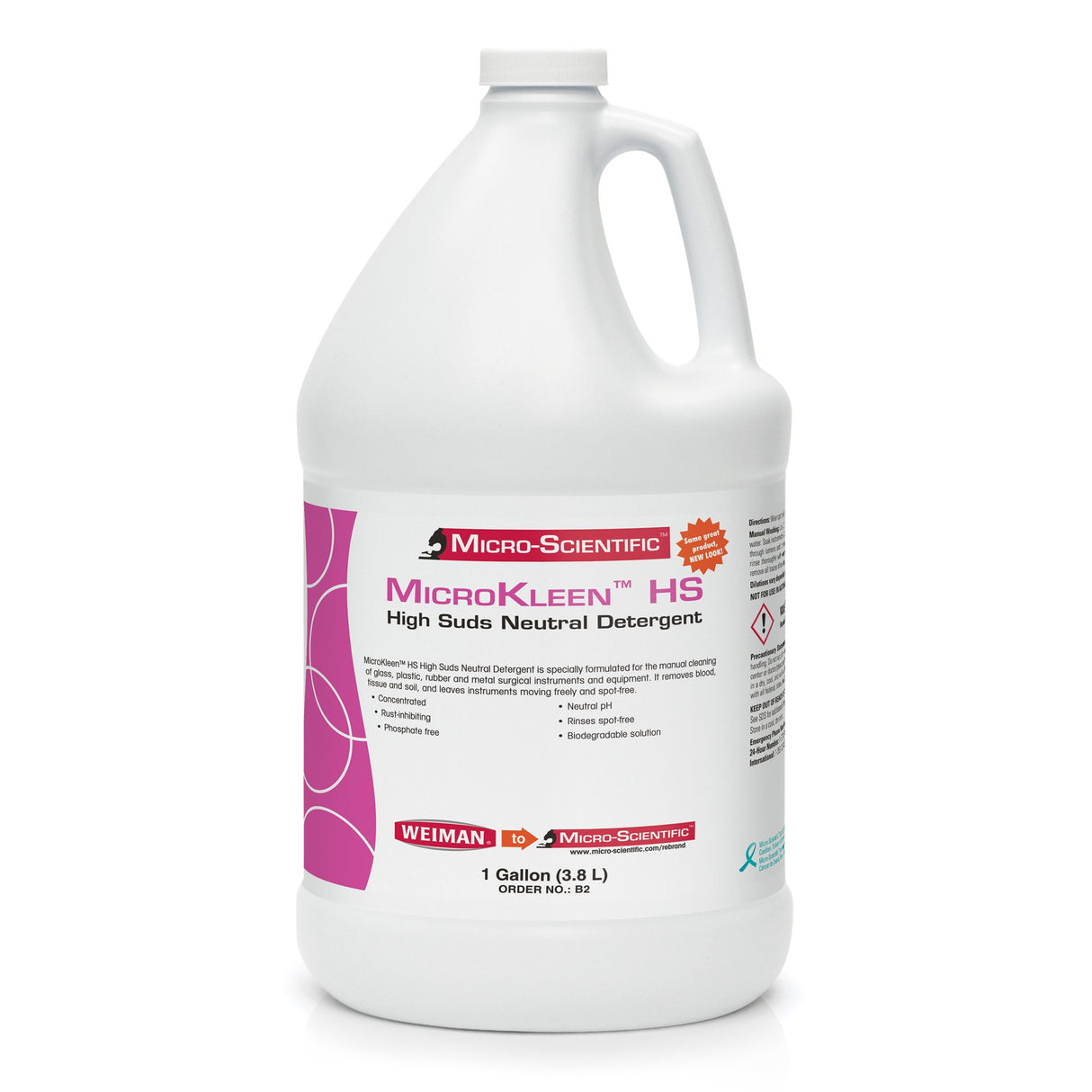 Neutral Instrument Detergent MicroKleen™ HS Liquid Concentrate 1 gal. Jug Unscented - BeHope