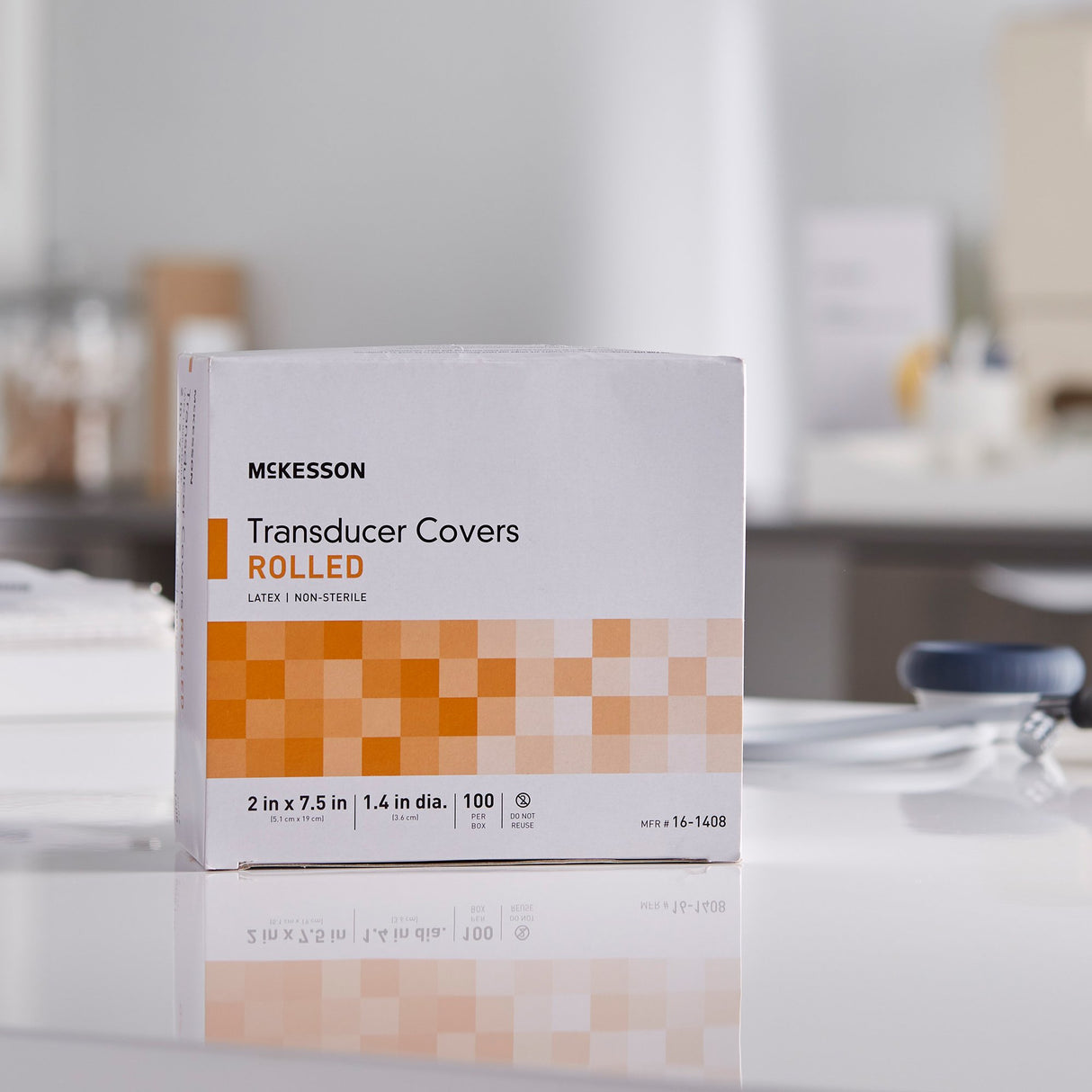 Ultrasound Probe Cover McKesson 1-2/5 X 7-1/2 Inch Latex NonSterile Rolled - BeHope