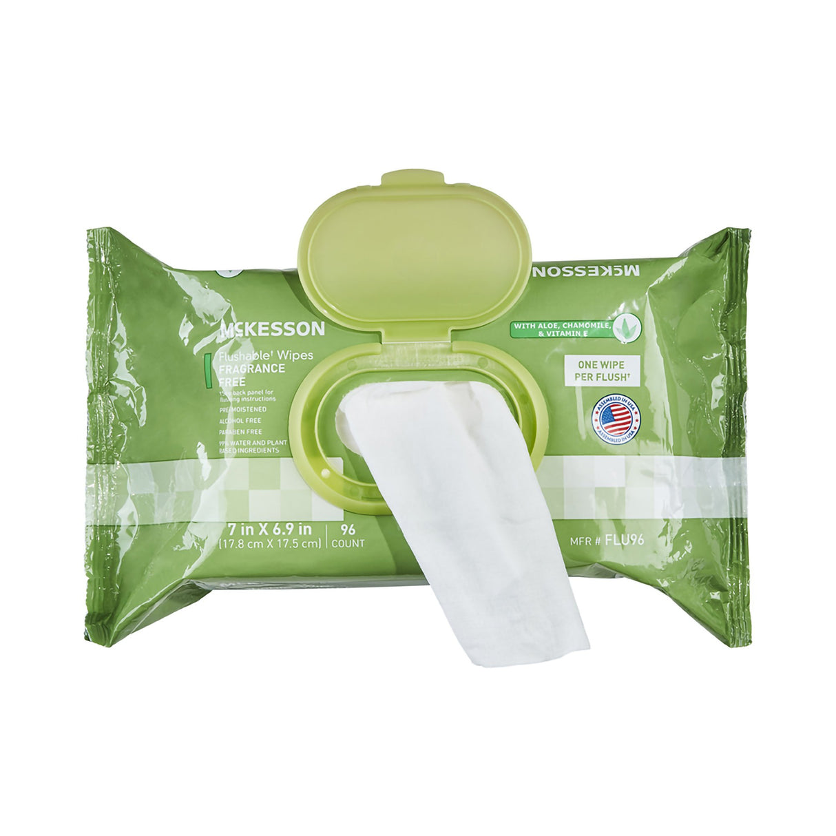 Flushable Personal Wipe McKesson Soft Pack Unscented 96 Count - BeHope