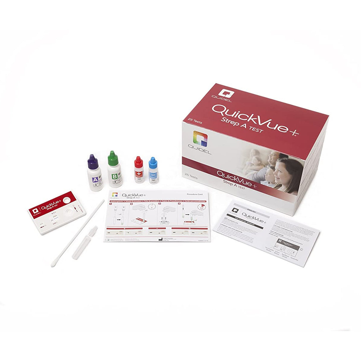 Respiratory Test Kit QuickVue+® Strep A Strep A Test 25 Tests CLIA Non-Waived - BeHope