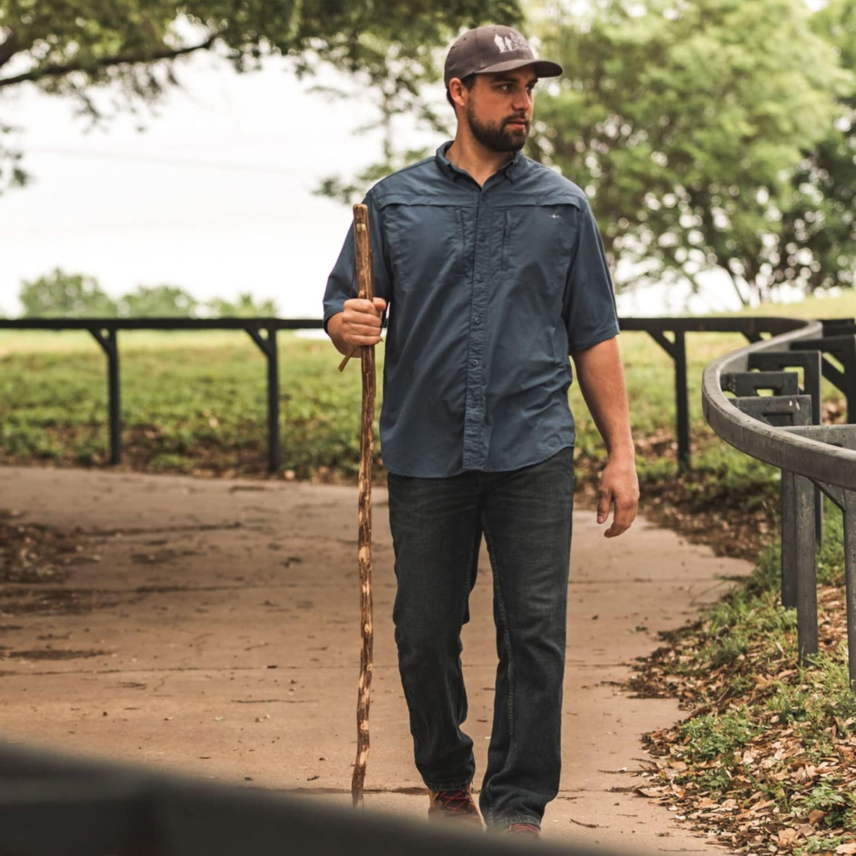 Walking Stick Brazos™ Free Form Wood 48 Inch Height Ironwood - BeHope