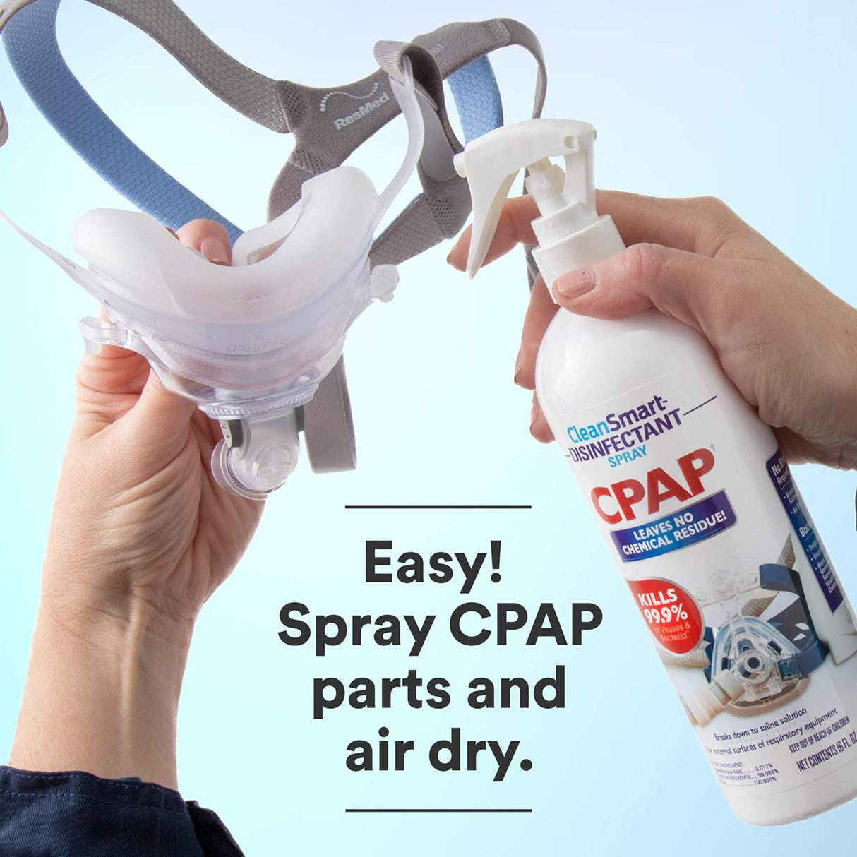 CPAP Disinfectant Spray CleanSmart™ 16 oz., Pump Bottle - BeHope