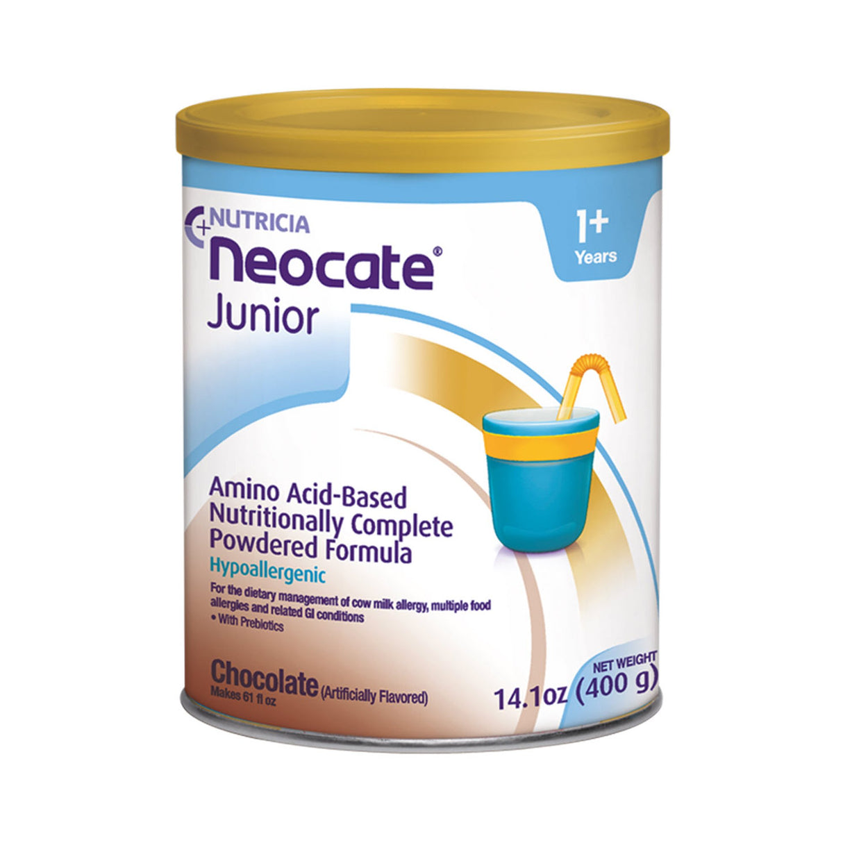 Pediatric Oral Supplement Neocate® Junior Chocolate Flavor 14.1 oz. Can Powder Amino Acid Food Allergies - BeHope