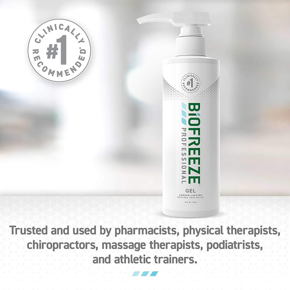 Topical Pain Relief Biofreeze® Professional 5% Strength Menthol Topical Gel 16 oz. - BeHope