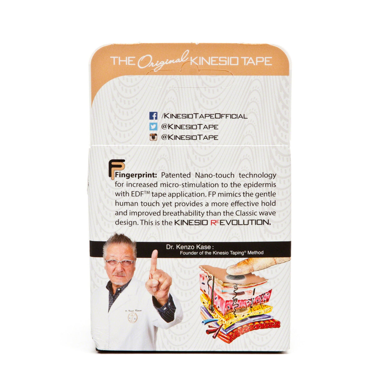 Kinesiology Tape Kinesio® Tex Gold™ FP Beige 2 Inch X 5-1/2 Yard Cotton NonSterile - BeHope