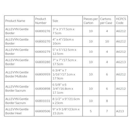 Foam Dressing Allevyn Gentle Border 8-1/2 X 9 Inch With Border Film Backing Silicone Gel Adhesive Sacral Sterile - BeHope