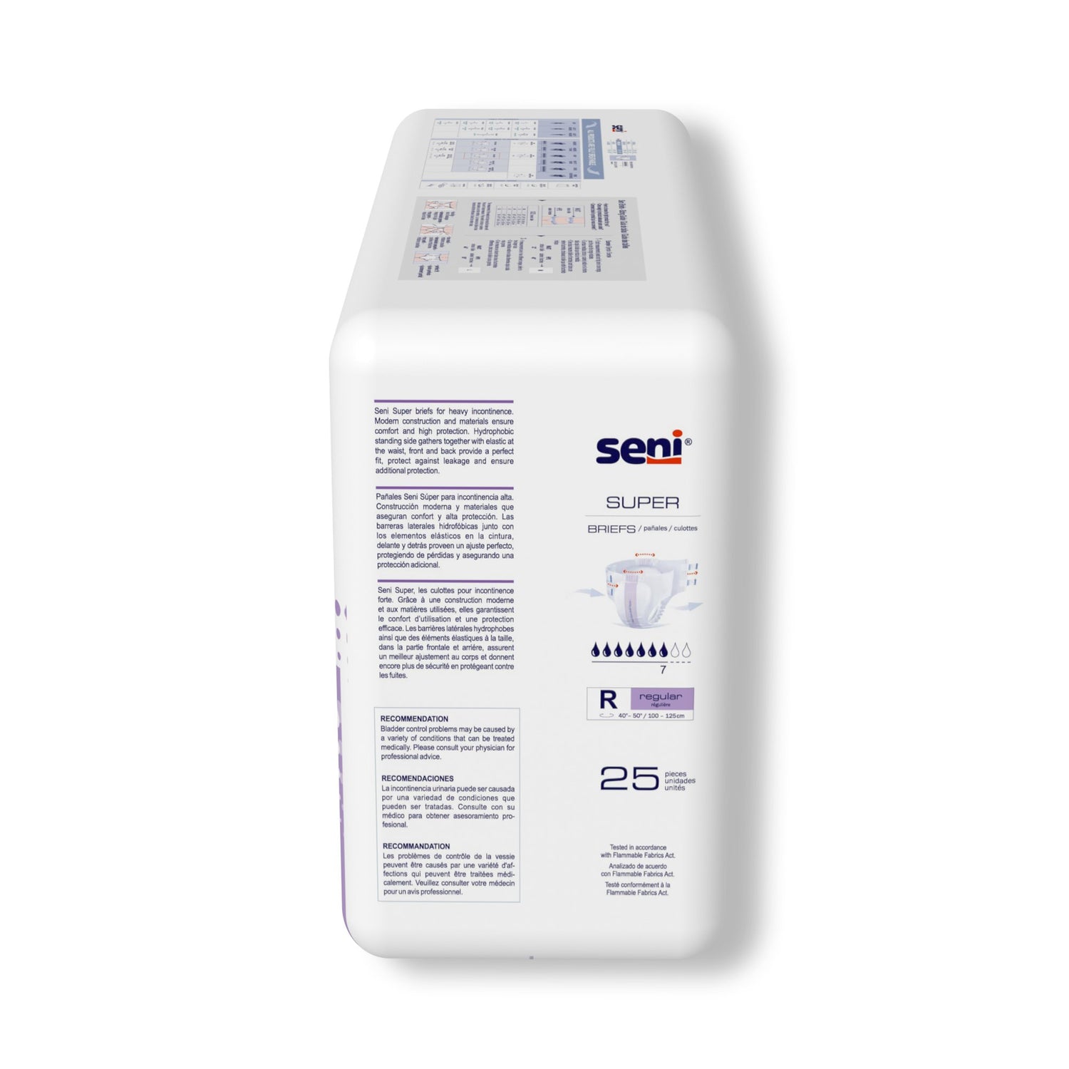 Unisex Adult Incontinence Brief Seni® Super Regular Disposable Heavy Absorbency - BeHope