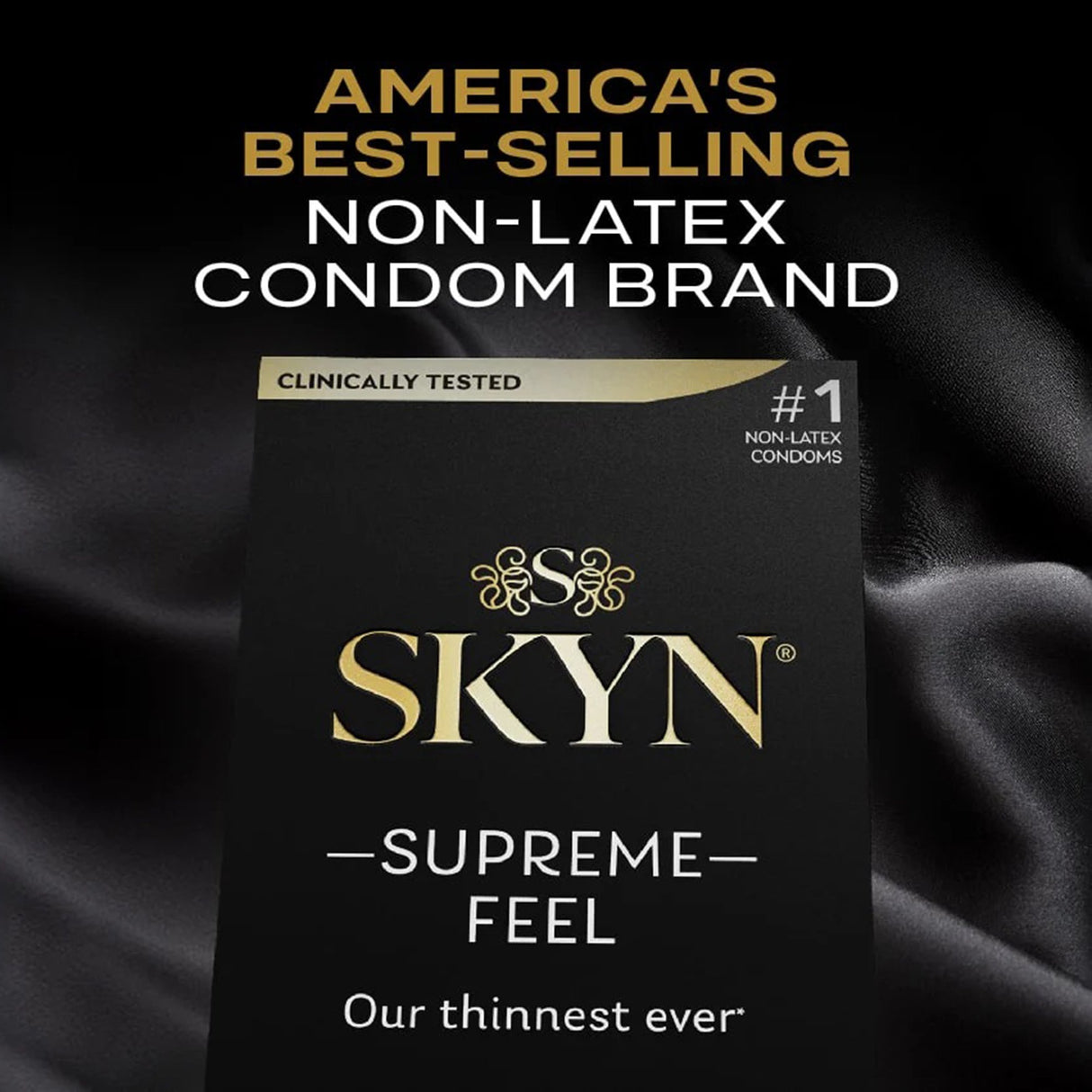 Condom SKYN® Supreme Lubricated One Size Fits Most 30 Per Box - BeHope