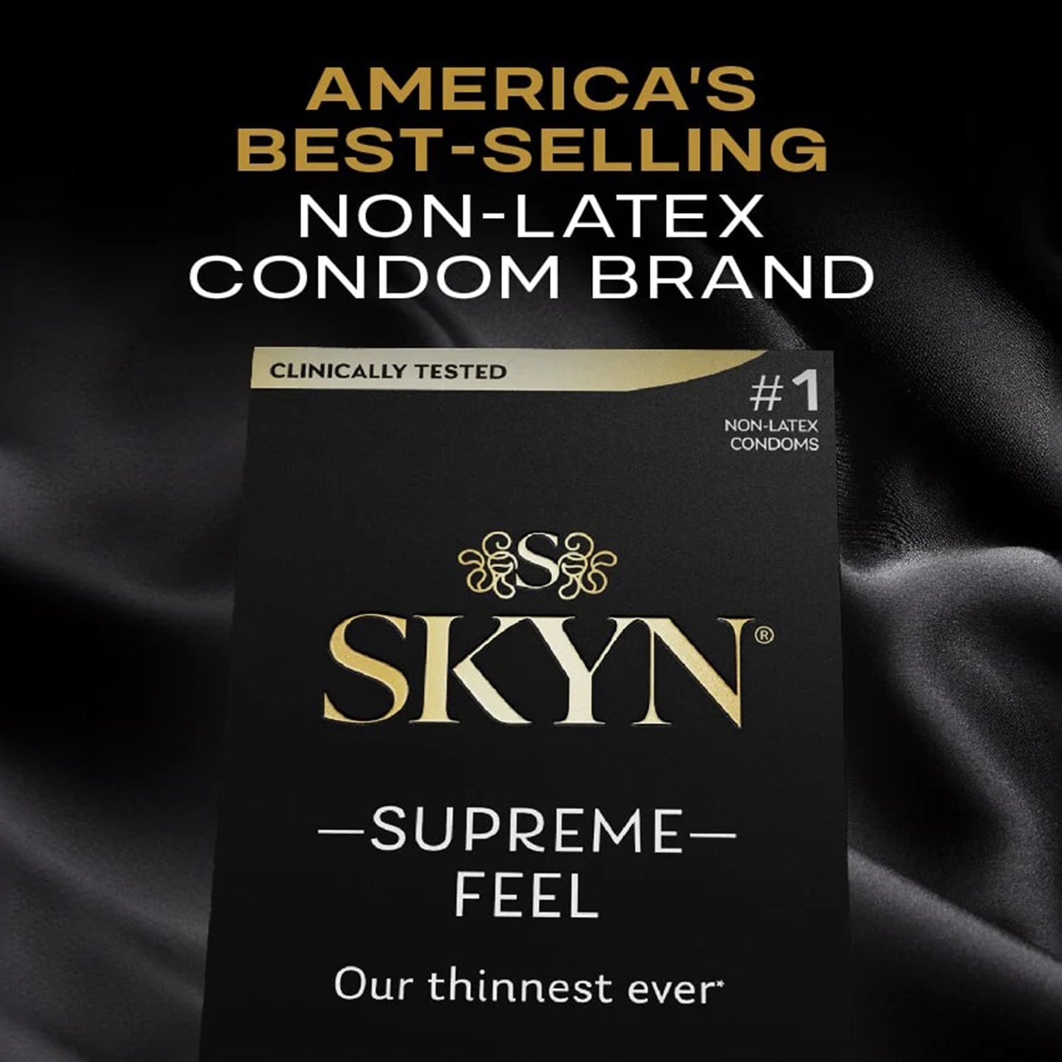 Condom SKYN® Supreme Lubricated One Size Fits Most 30 Per Box - BeHope