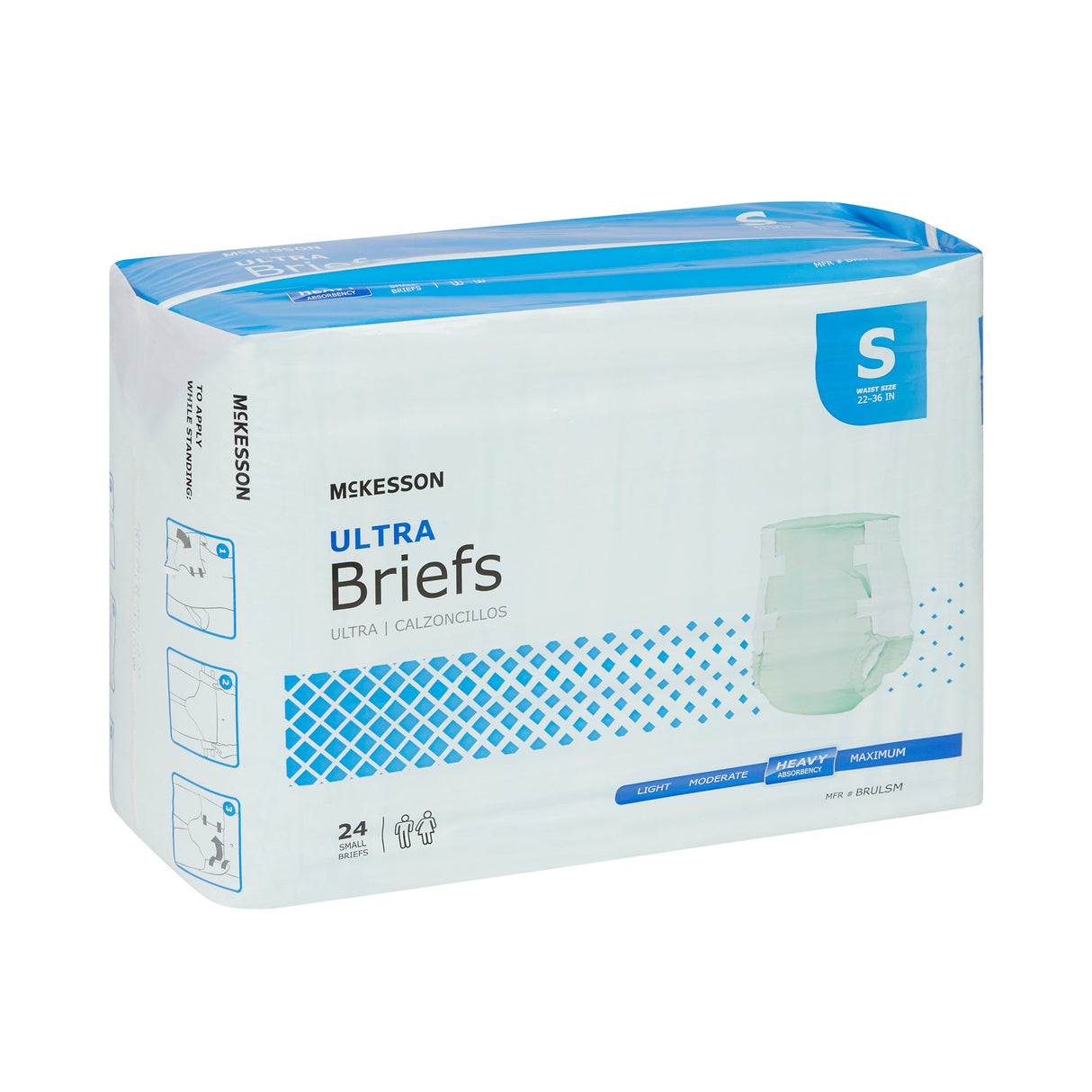Unisex Adult Incontinence Brief McKesson Ultra Small Disposable Heavy Absorbency - BeHope