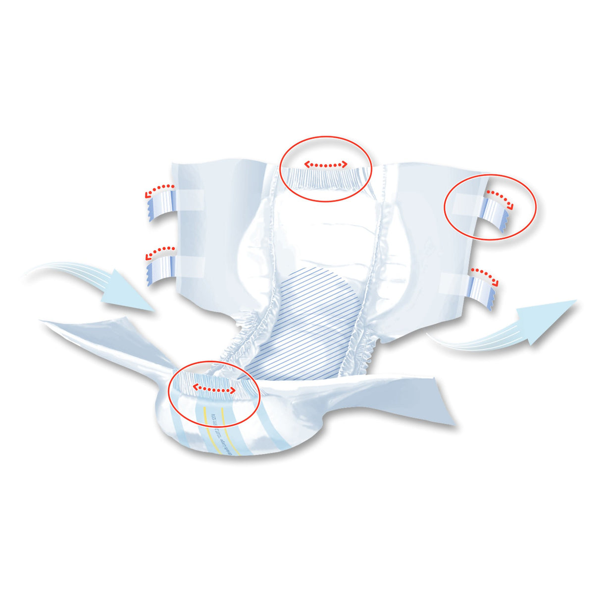 Unisex Adult Incontinence Brief Seni® Super Quatro Large Disposable Heavy Absorbency - BeHope